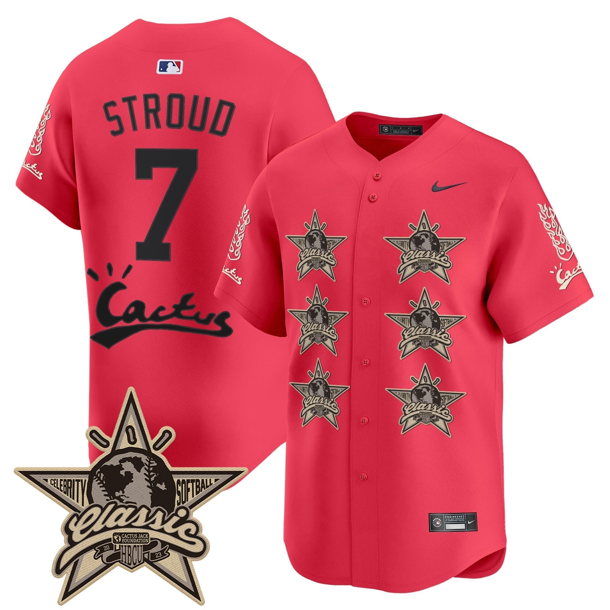 HOU Cactus Jack 2025 Vapor Premier Limited Jersey V2 - Stitched