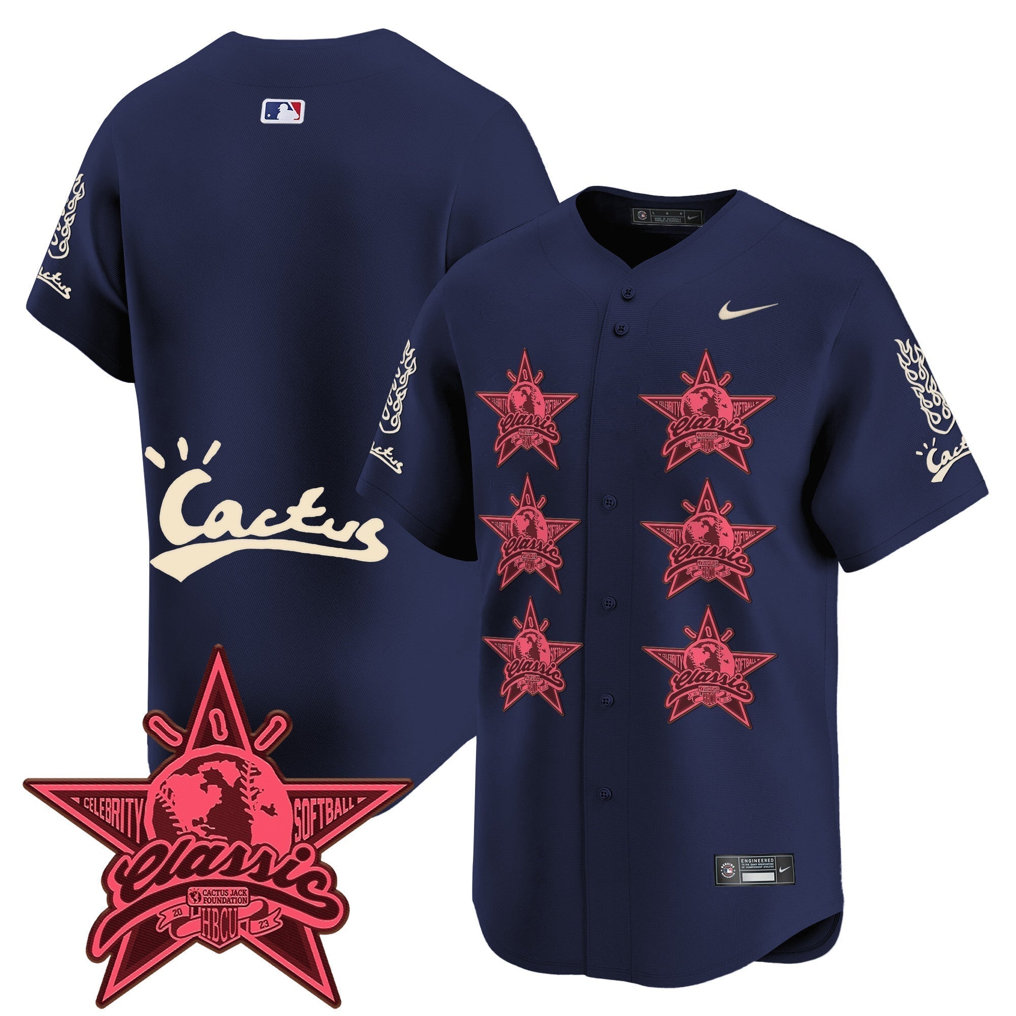 HOU Cactus Jack 2025 Vapor Premier Limited Jersey V2 - Stitched