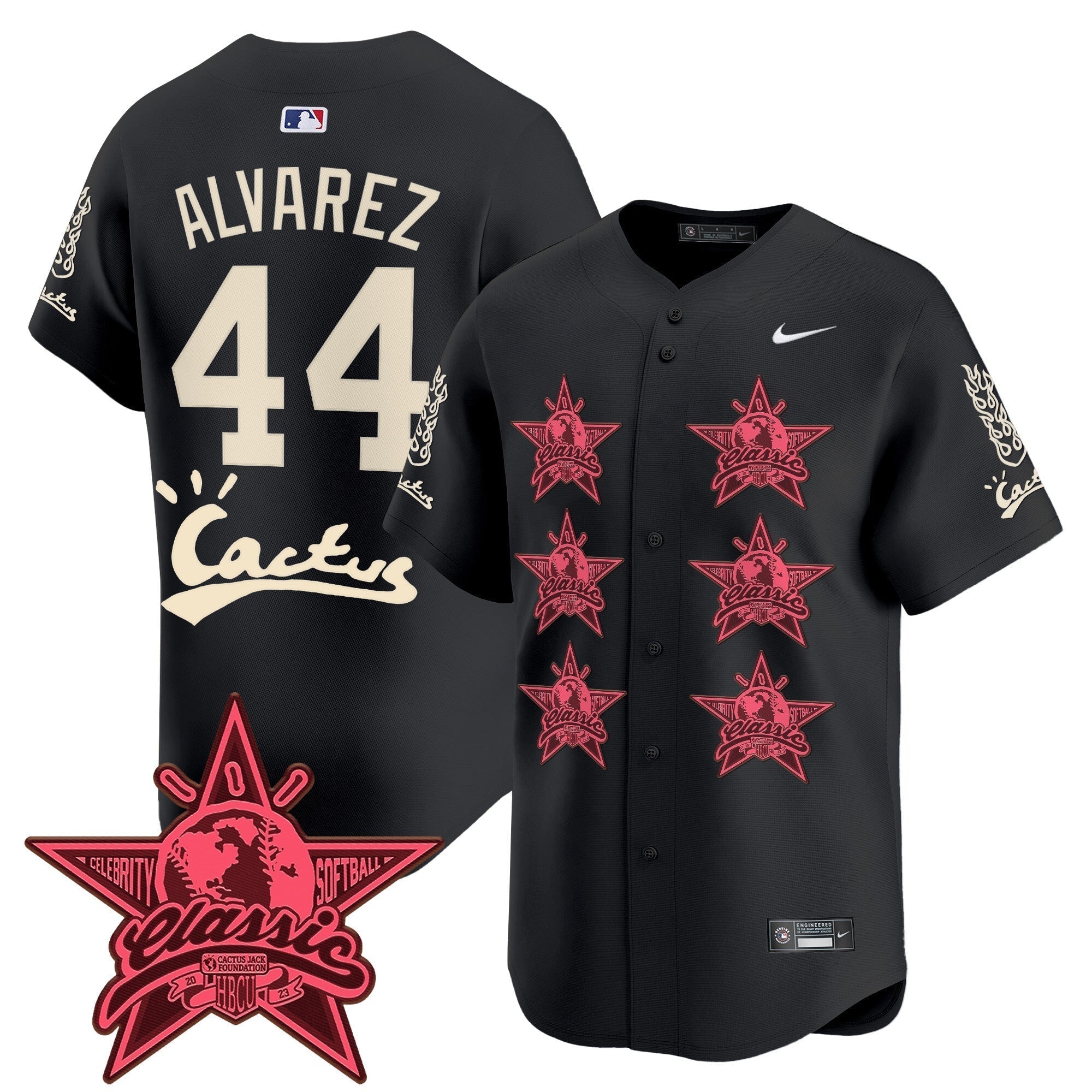 HOU Cactus Jack 2025 Vapor Premier Limited Jersey V2 - Stitched