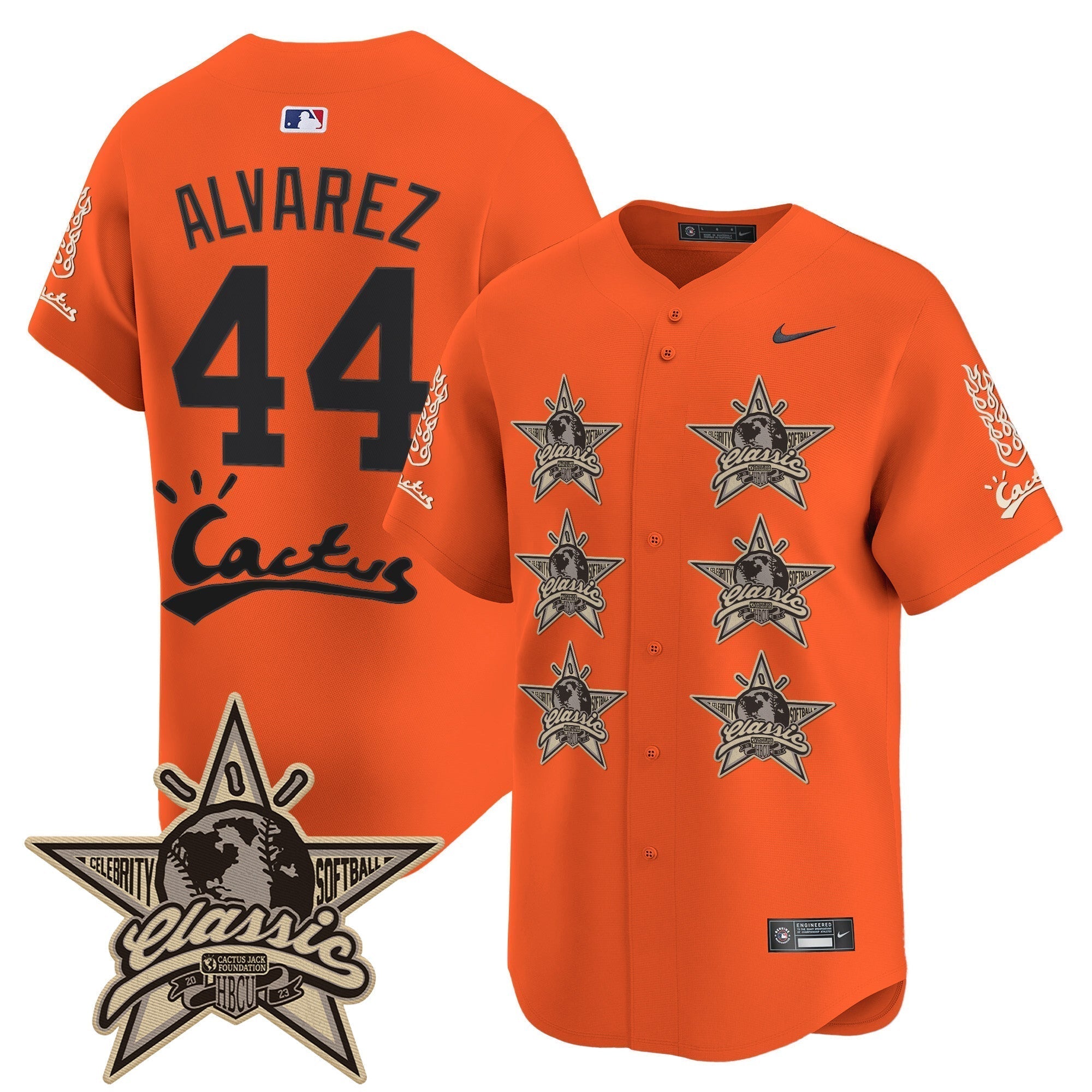 HOU Cactus Jack 2025 Vapor Premier Limited Jersey V2 - Stitched