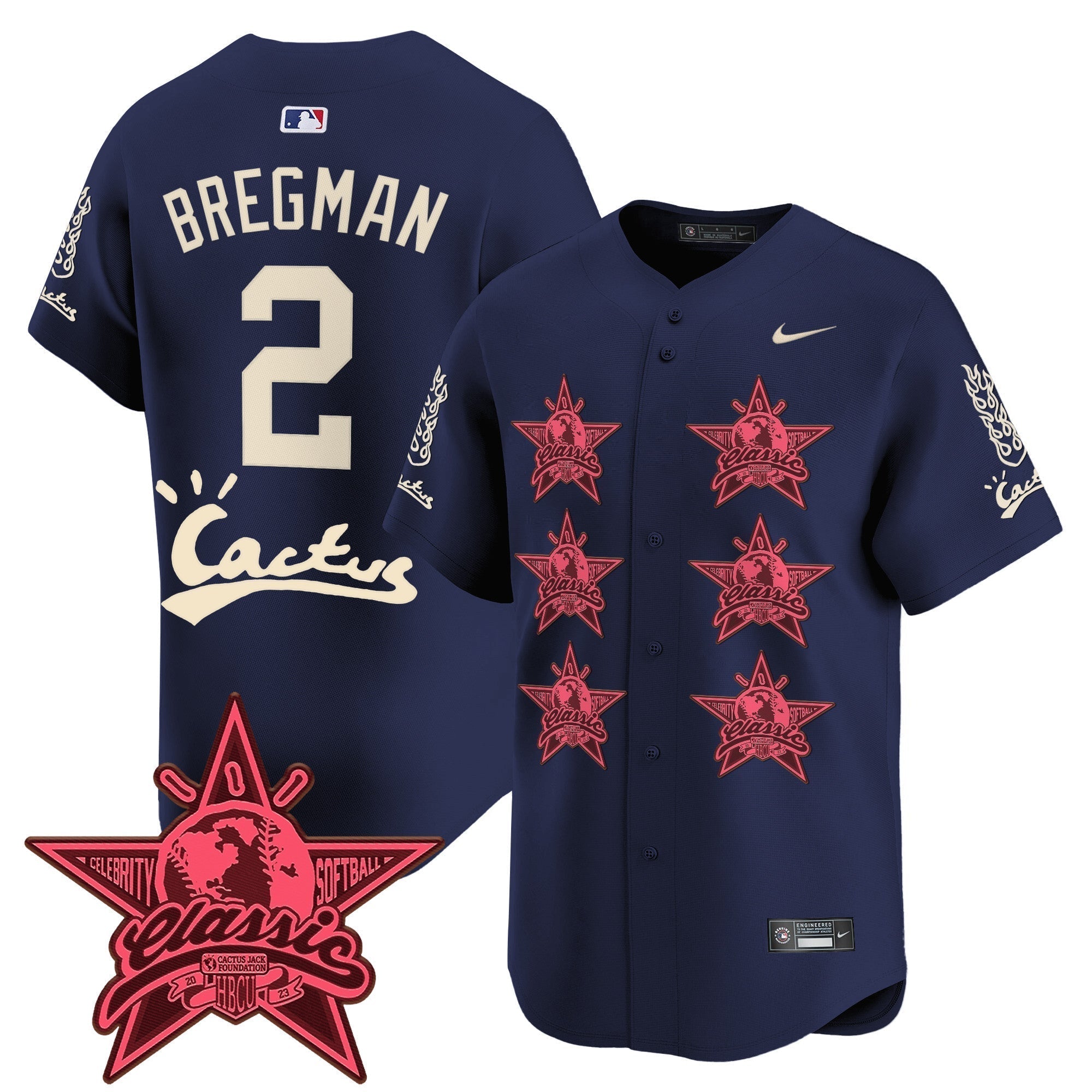 HOU Cactus Jack 2025 Vapor Premier Limited Jersey V2 - Stitched