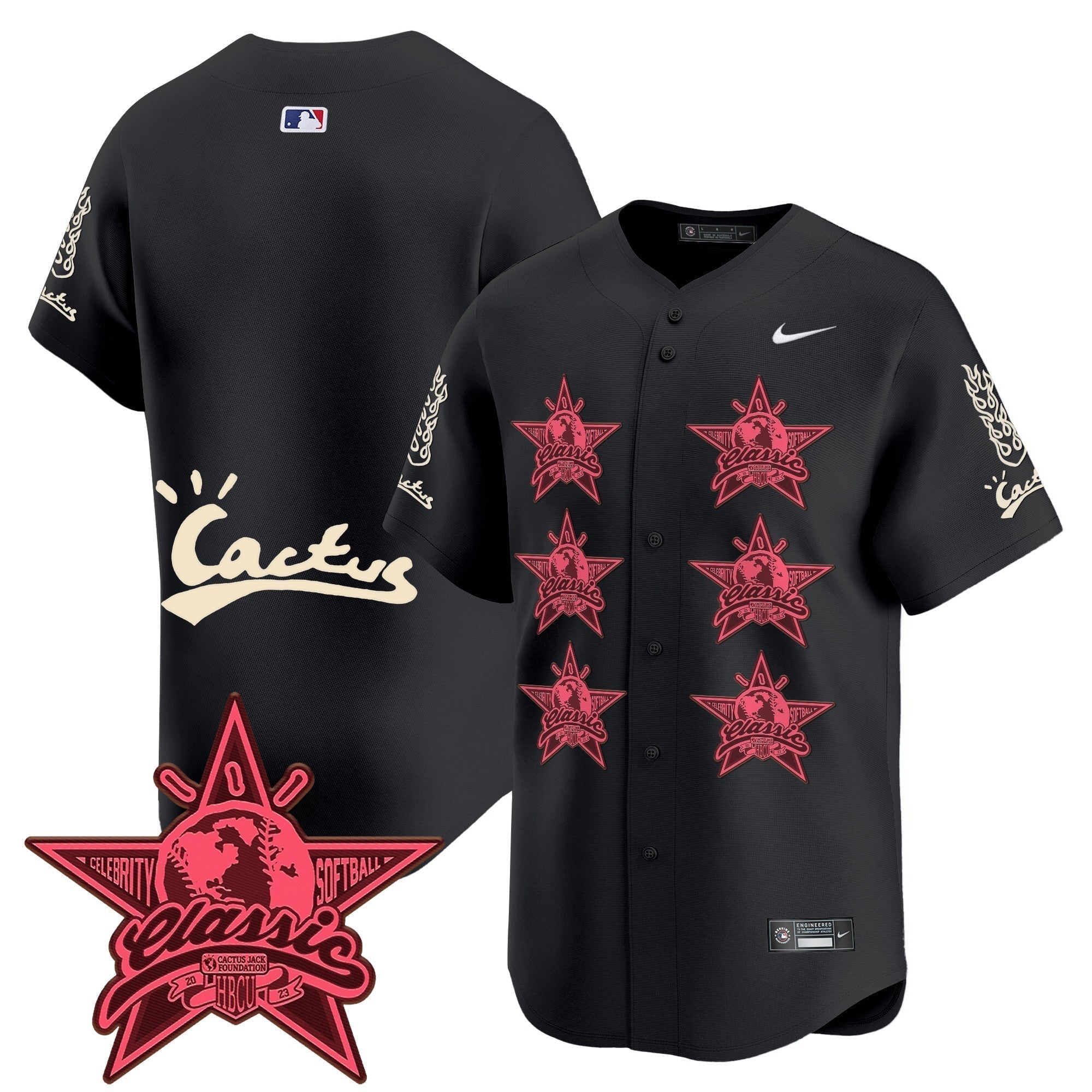 HOU Cactus Jack 2025 Vapor Premier Limited Jersey V2 - Stitched