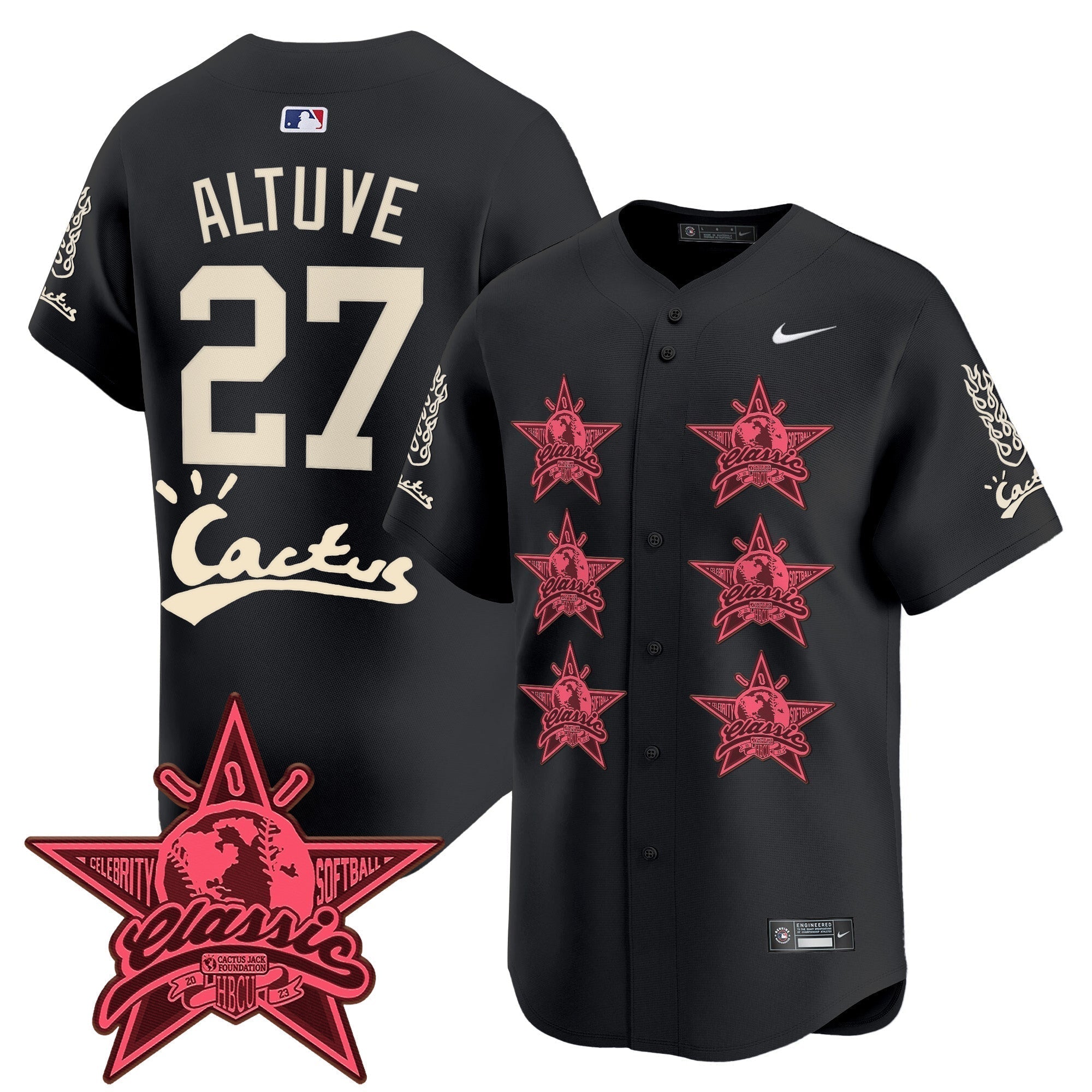 HOU Cactus Jack 2025 Vapor Premier Limited Jersey V2 - Stitched