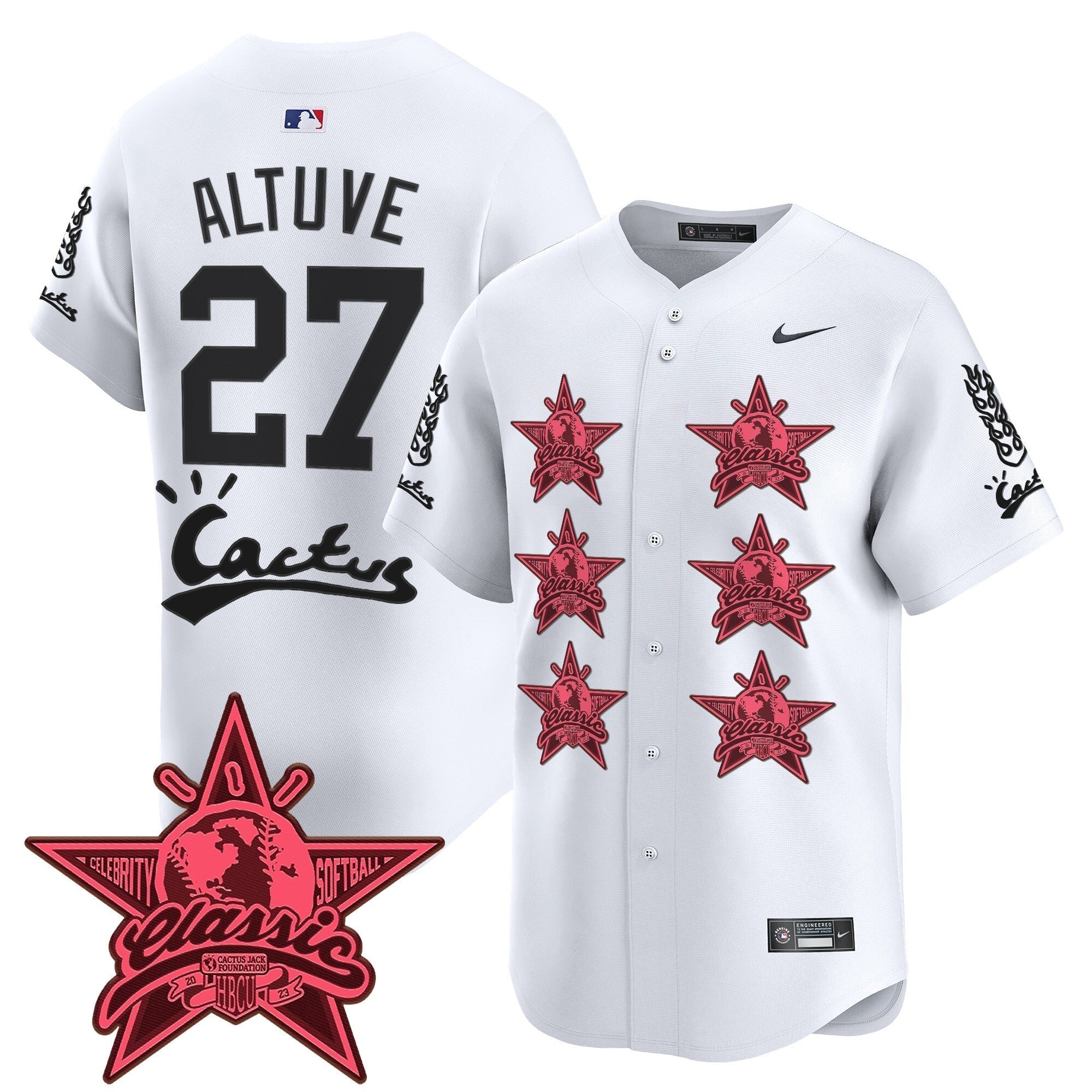 HOU Cactus Jack 2025 Vapor Premier Limited Jersey V2 - Stitched