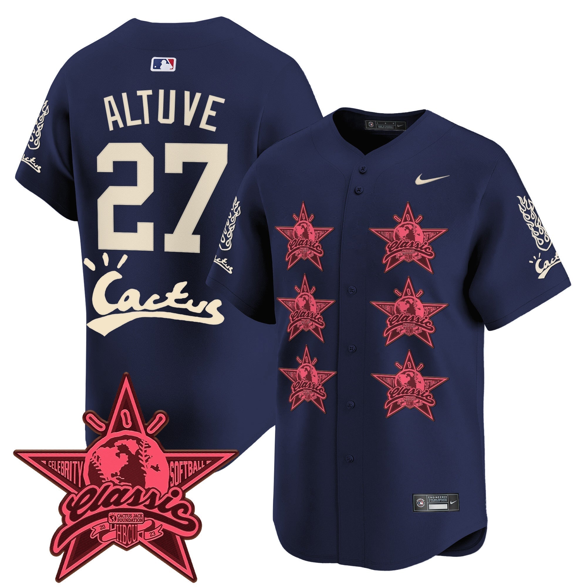 HOU Cactus Jack 2025 Vapor Premier Limited Jersey V2 - Stitched