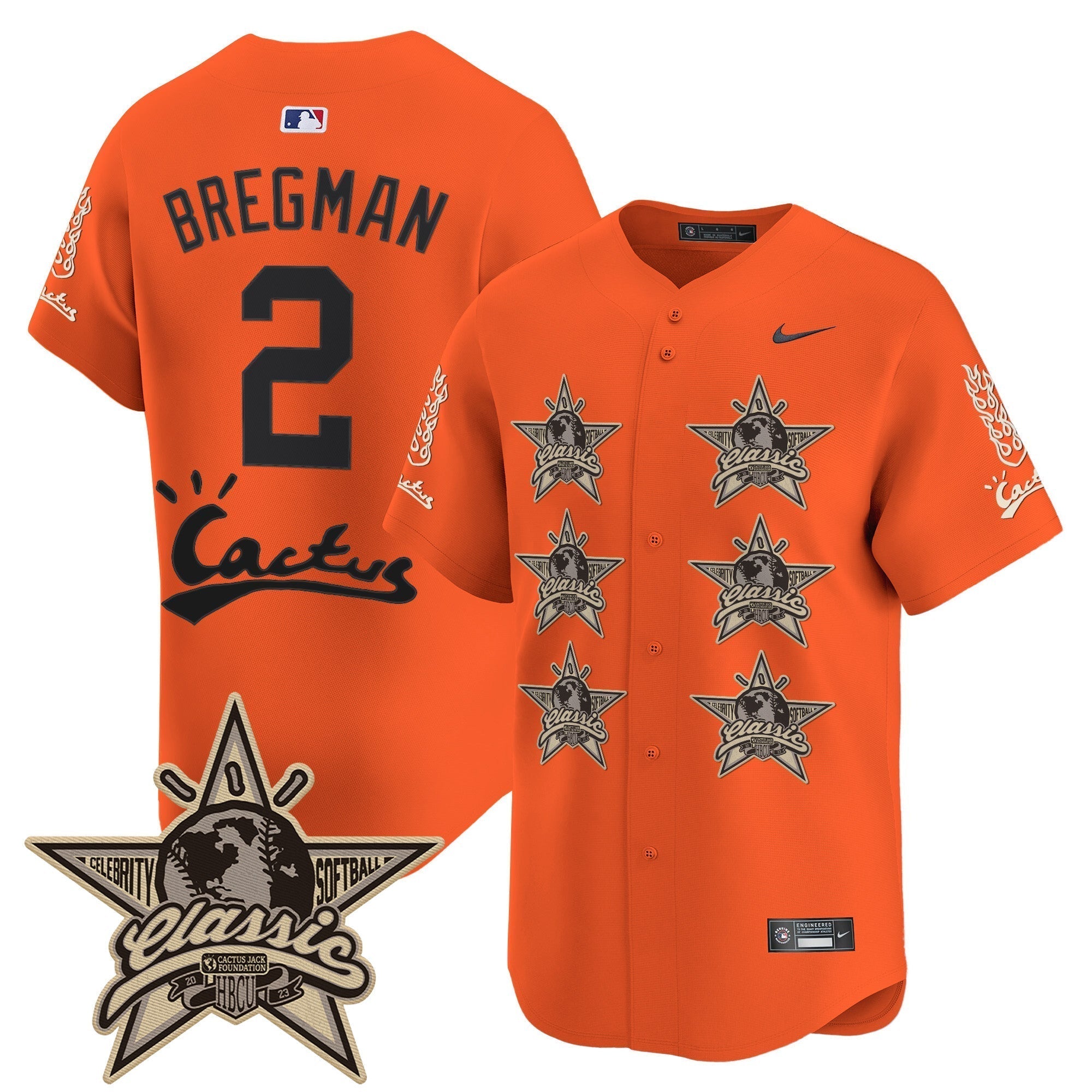 HOU Cactus Jack 2025 Vapor Premier Limited Jersey V2 - Stitched