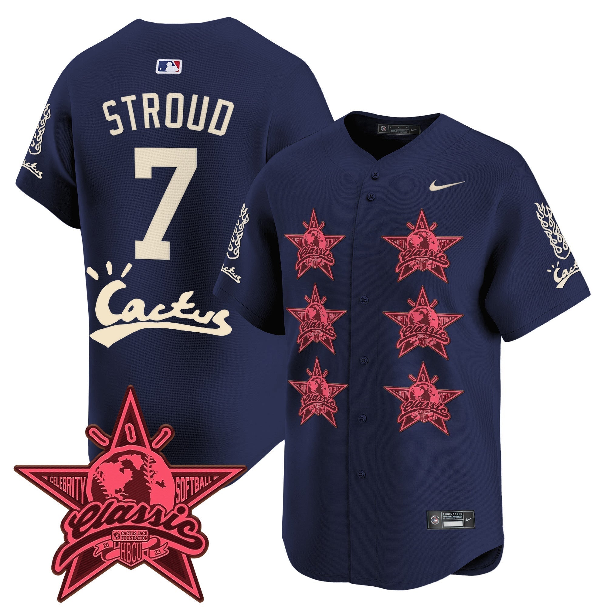 HOU Cactus Jack 2025 Vapor Premier Limited Jersey V2 - Stitched