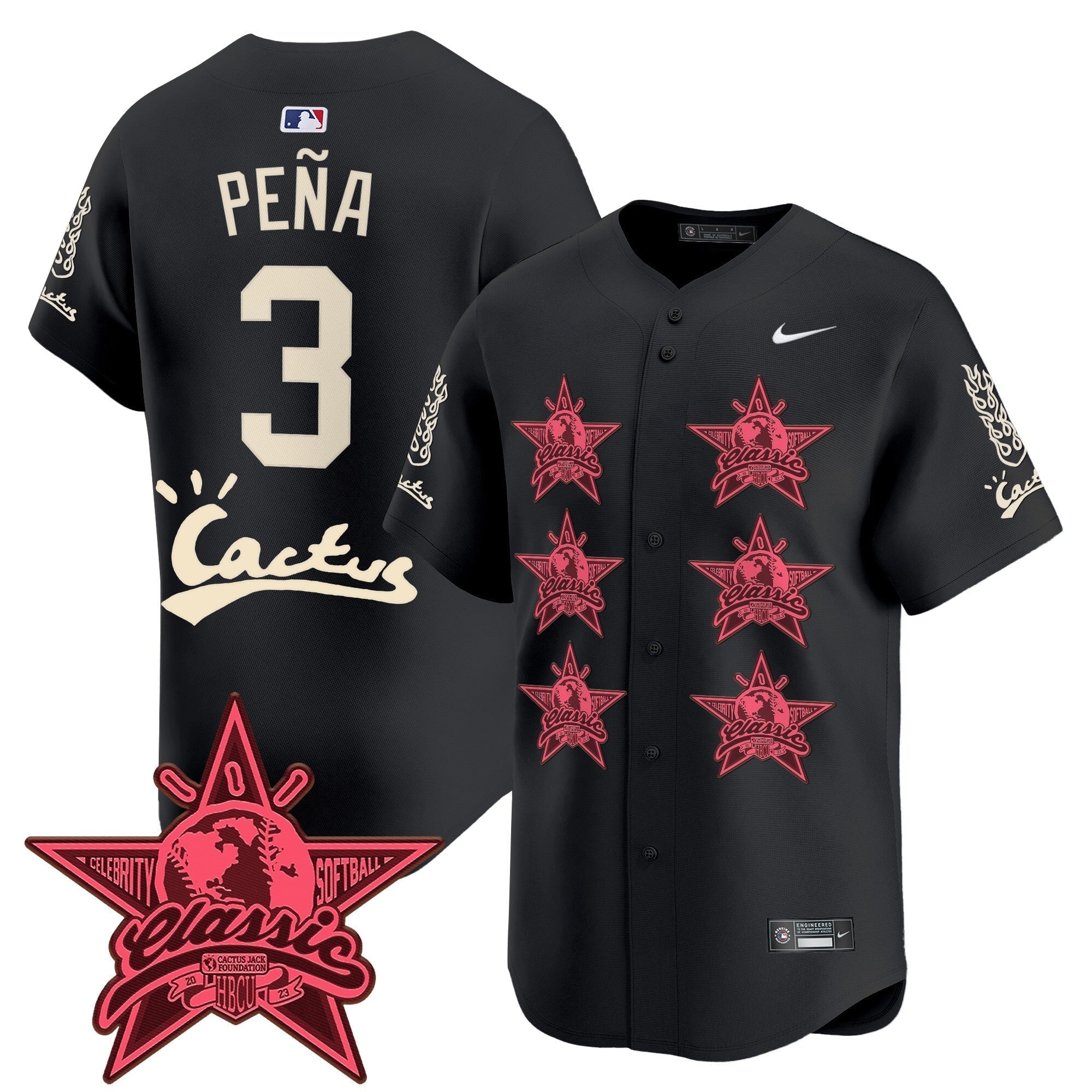 HOU Cactus Jack 2025 Vapor Premier Limited Jersey V2 - Stitched
