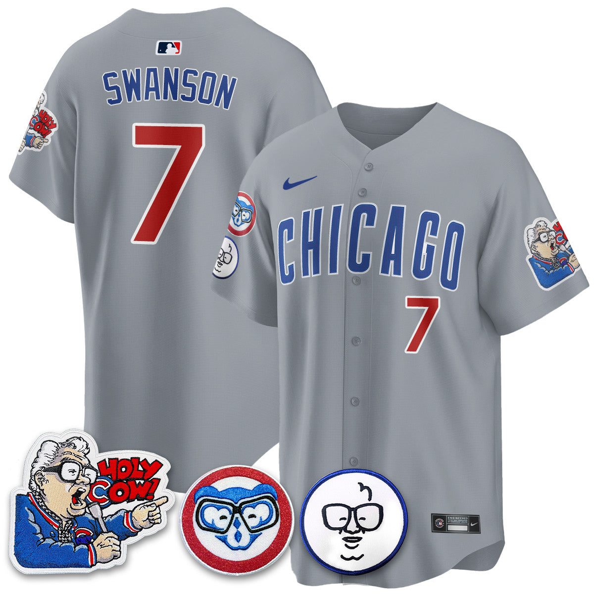 CHC Limited Jersey - Harry Caray "Holy Cow" Patch - Stitched