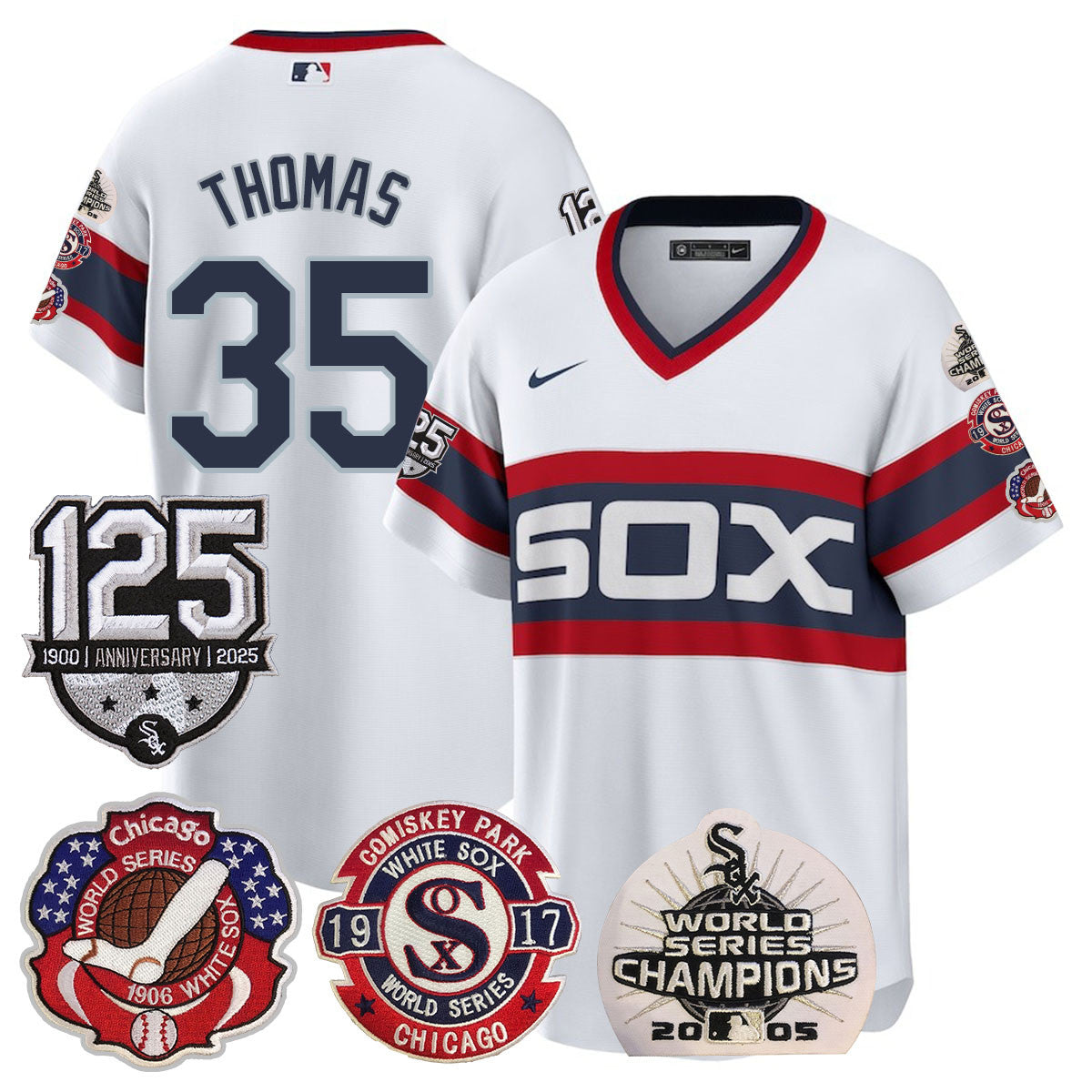 CWS 125th Anniversary - World Series Champions Jersey - Stitched