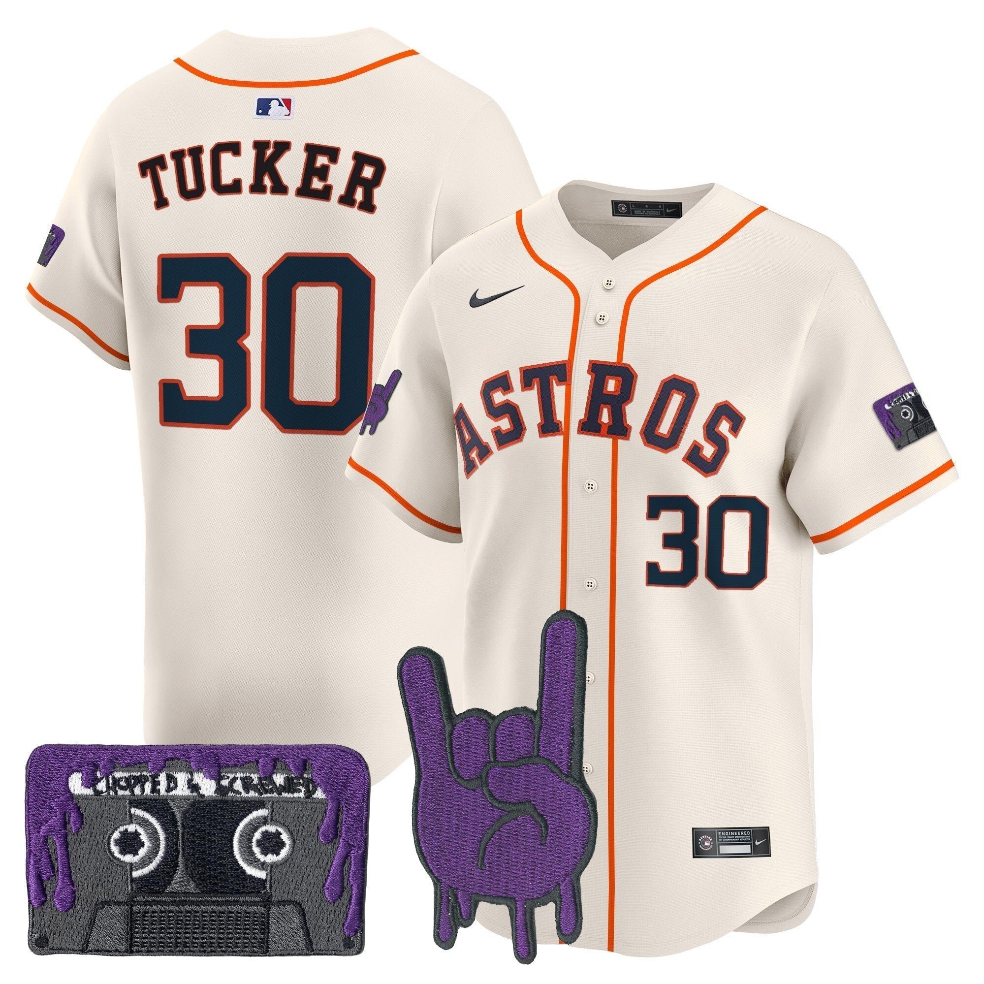 HOU DJ Screw Patch Vapor Premier Limited Jersey - Stitched