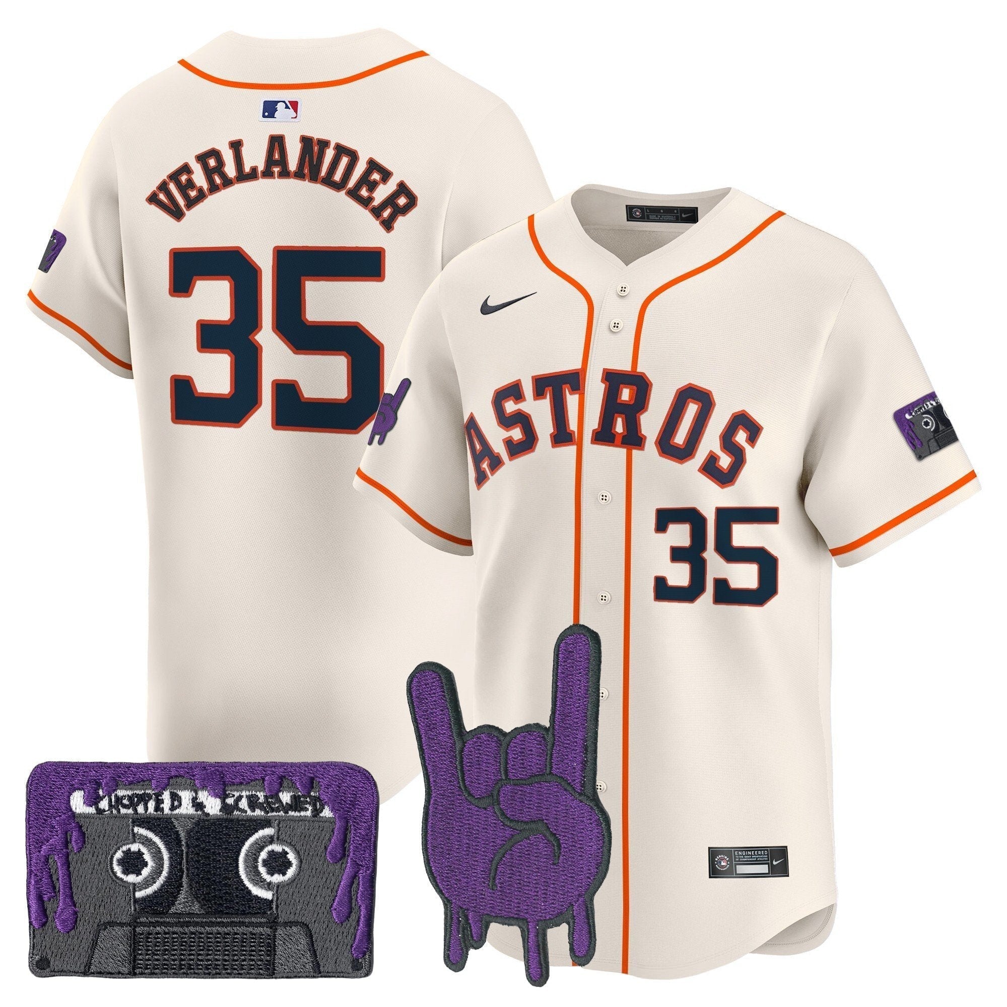 HOU DJ Screw Patch Vapor Premier Limited Jersey - Stitched