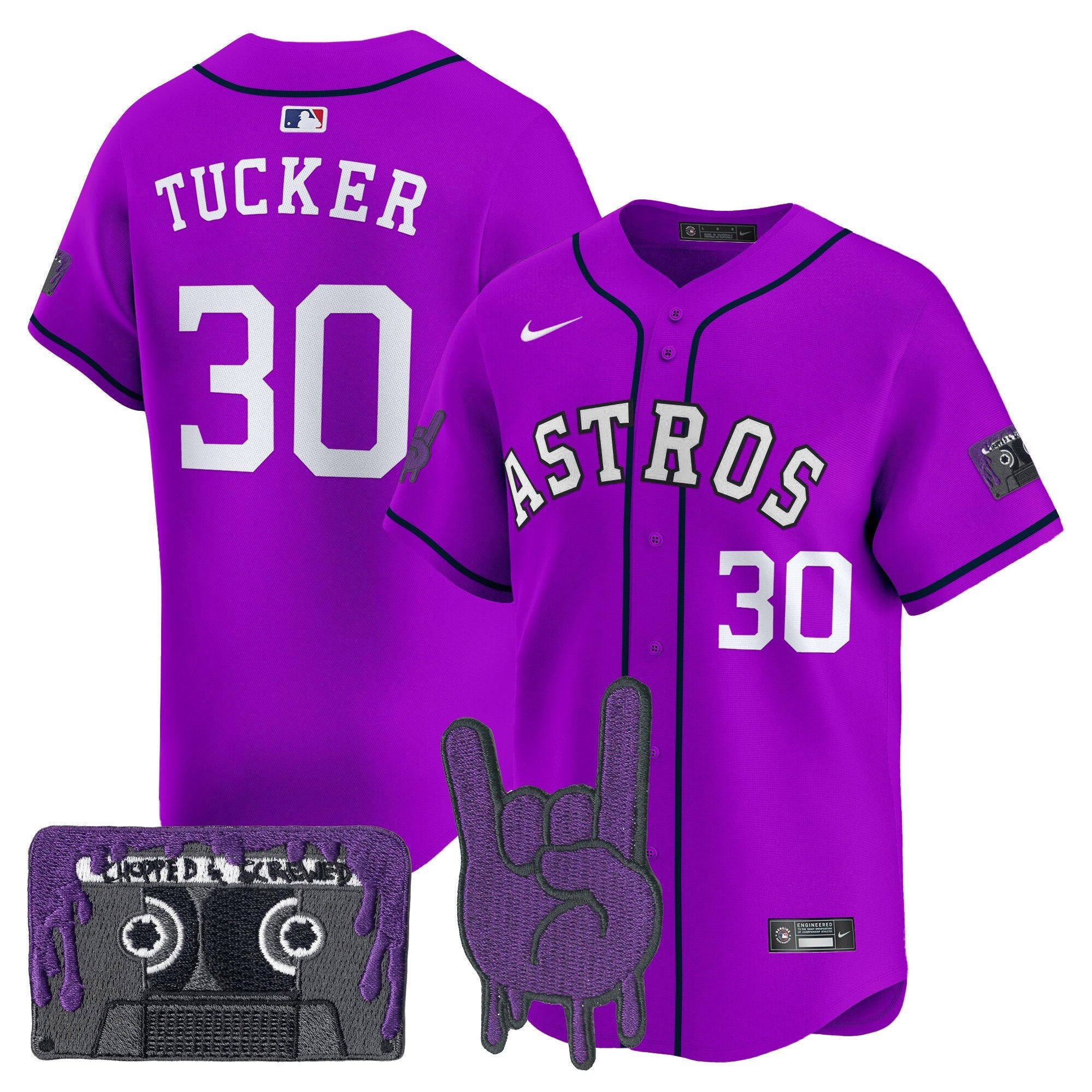 HOU DJ Screw Patch Vapor Premier Limited Jersey - Stitched