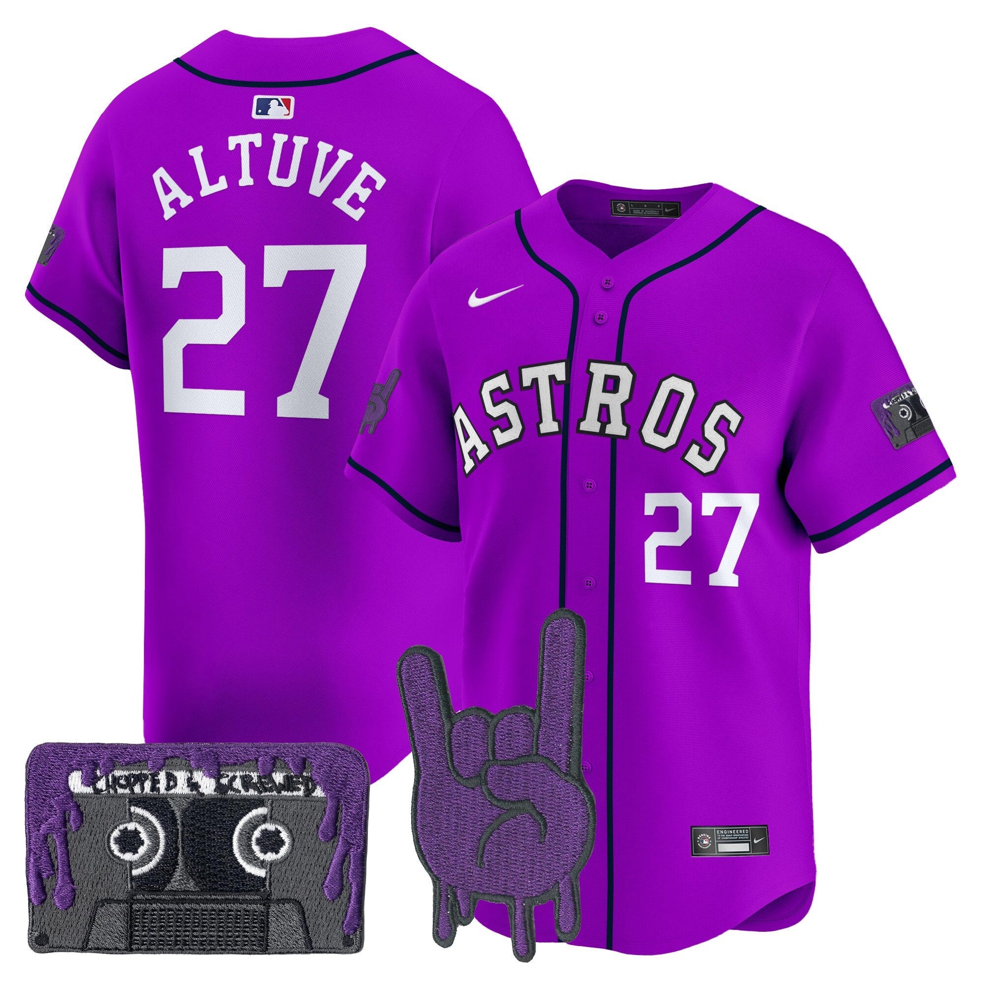 HOU DJ Screw Patch Vapor Premier Limited Jersey - Stitched