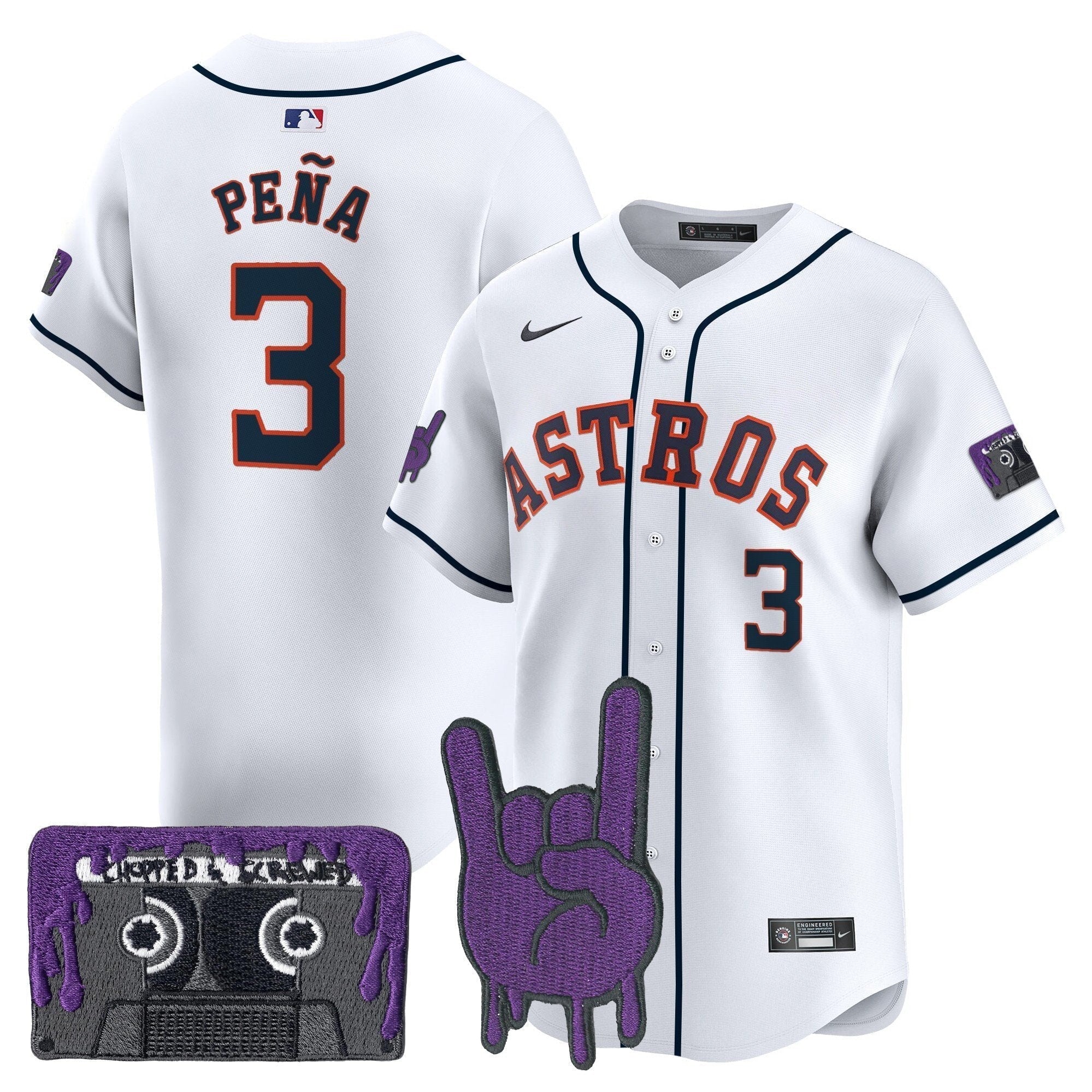 HOU DJ Screw Patch Vapor Premier Limited Jersey - Stitched