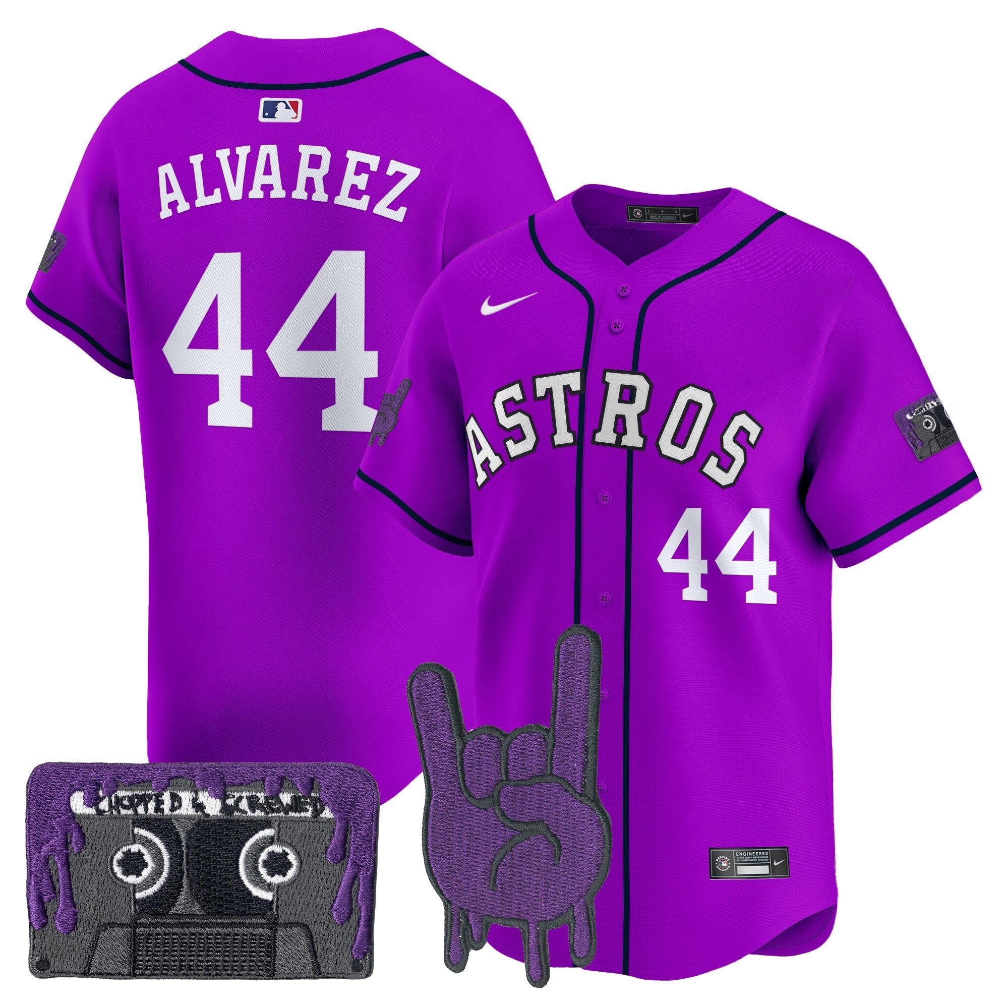 HOU DJ Screw Patch Vapor Premier Limited Jersey - Stitched