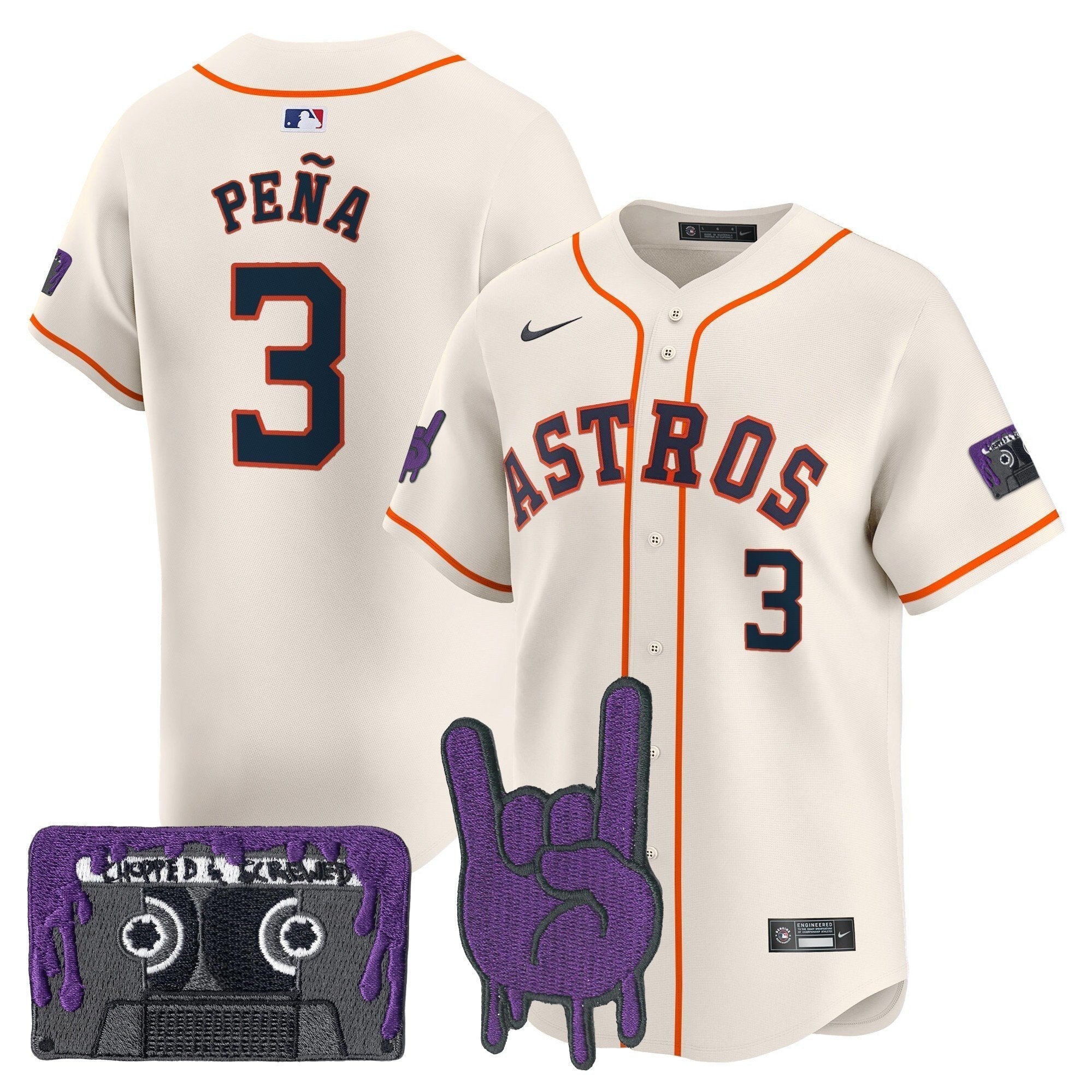 HOU DJ Screw Patch Vapor Premier Limited Jersey - Stitched