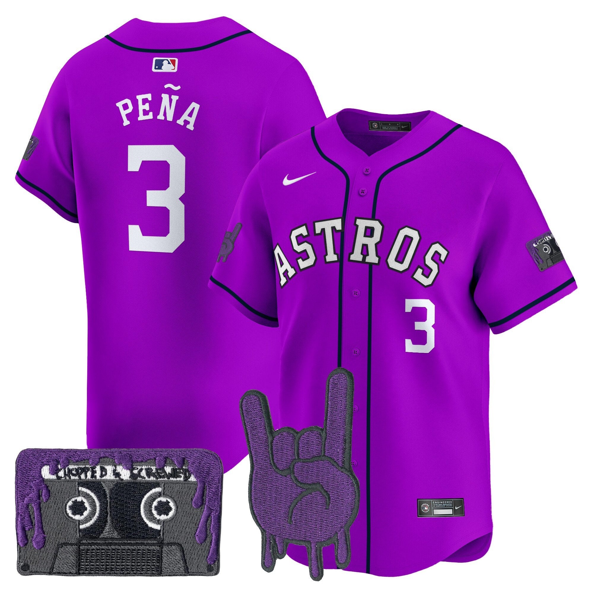 HOU DJ Screw Patch Vapor Premier Limited Jersey - Stitched