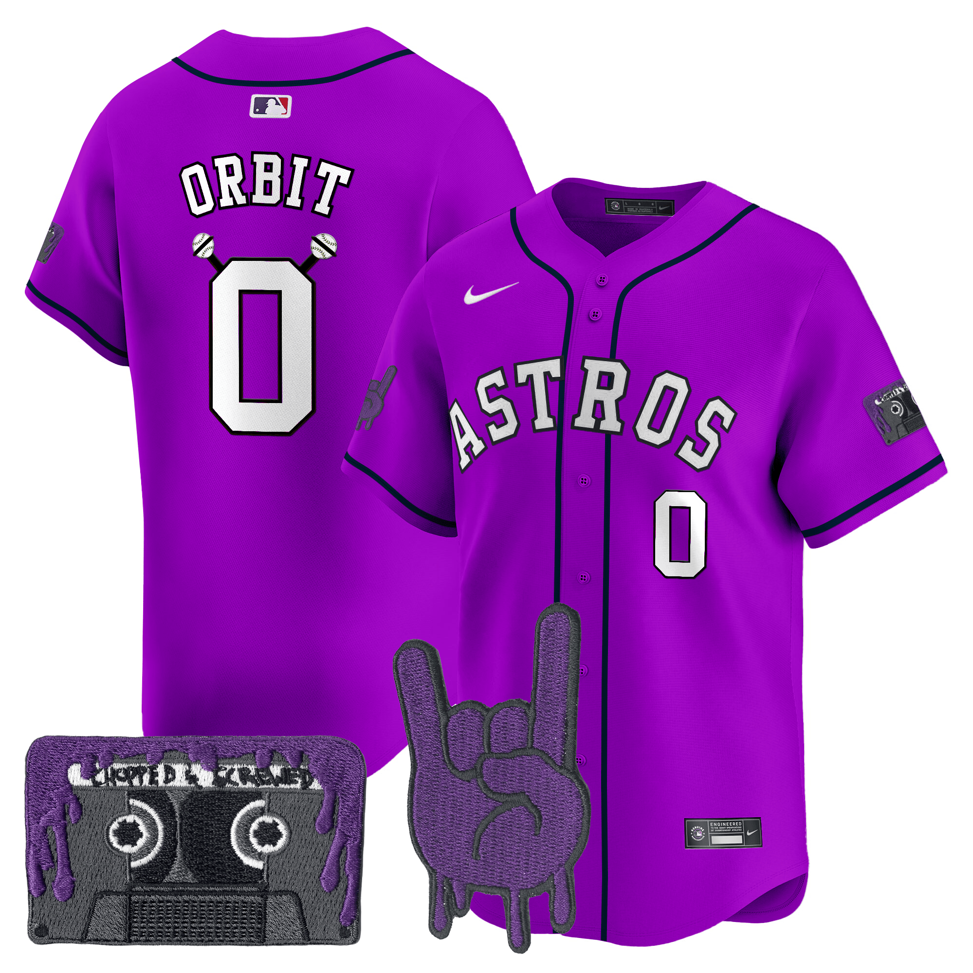 HOU DJ Screw Patch Vapor Premier Limited Jersey - Stitched