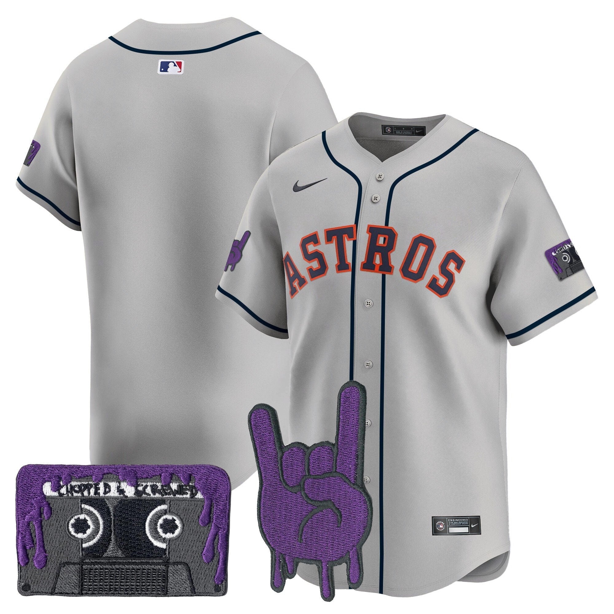 HOU DJ Screw Patch Vapor Premier Limited Jersey - Stitched