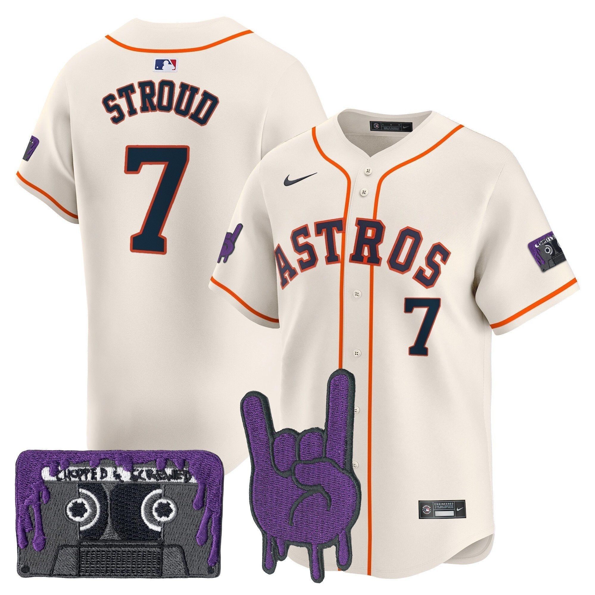 HOU DJ Screw Patch Vapor Premier Limited Jersey - Stitched
