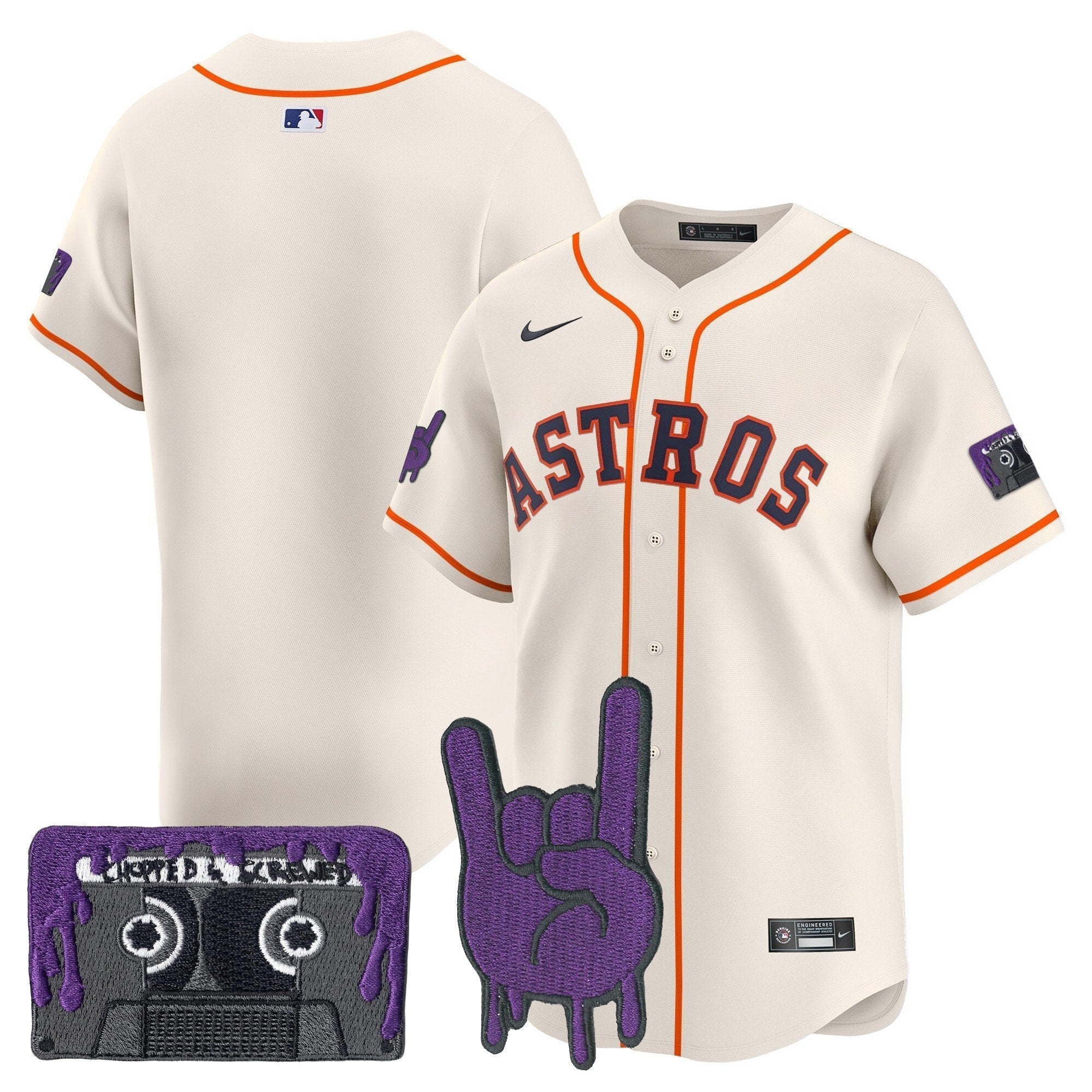 HOU DJ Screw Patch Vapor Premier Limited Jersey - Stitched