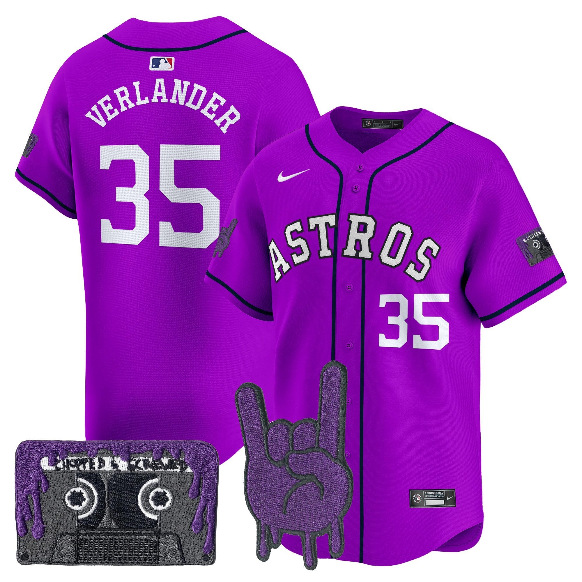 HOU DJ Screw Patch Vapor Premier Limited Jersey - Stitched