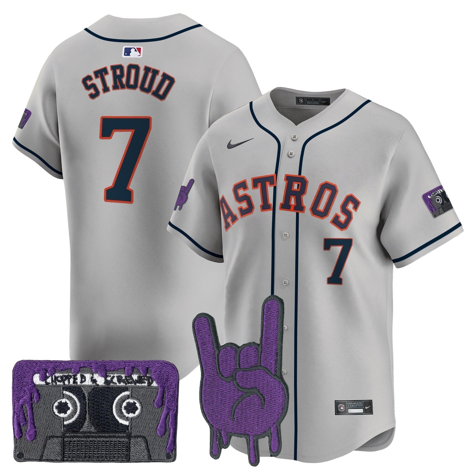 HOU DJ Screw Patch Vapor Premier Limited Jersey - Stitched
