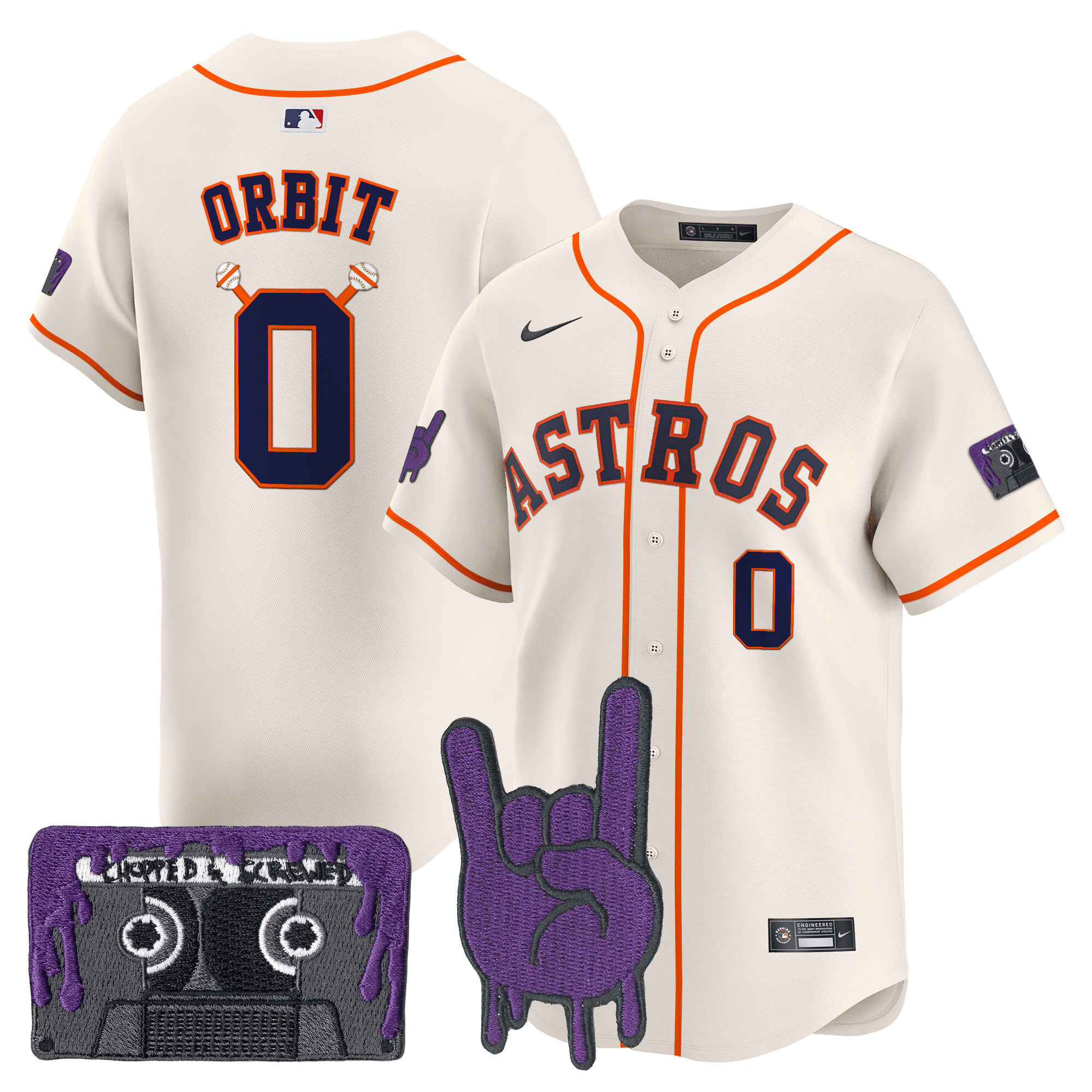HOU DJ Screw Patch Vapor Premier Limited Jersey - Stitched
