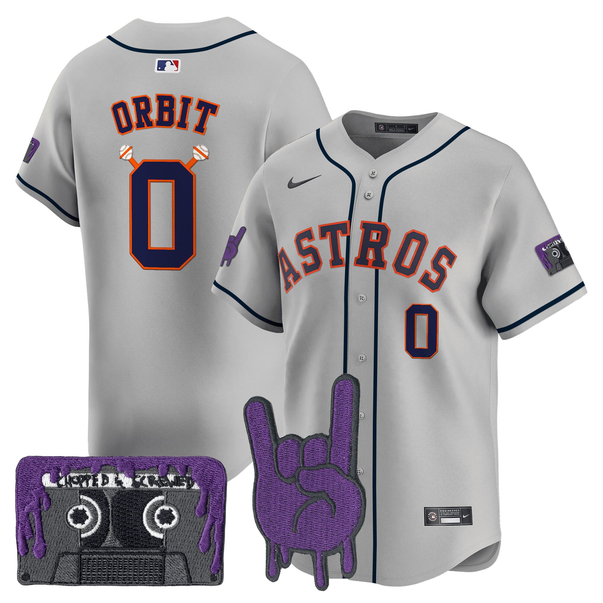 HOU DJ Screw Patch Vapor Premier Limited Jersey - Stitched
