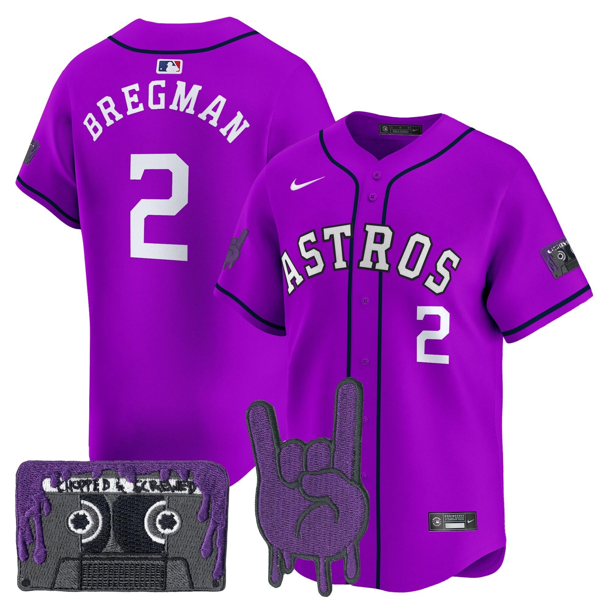 HOU DJ Screw Patch Vapor Premier Limited Jersey - Stitched