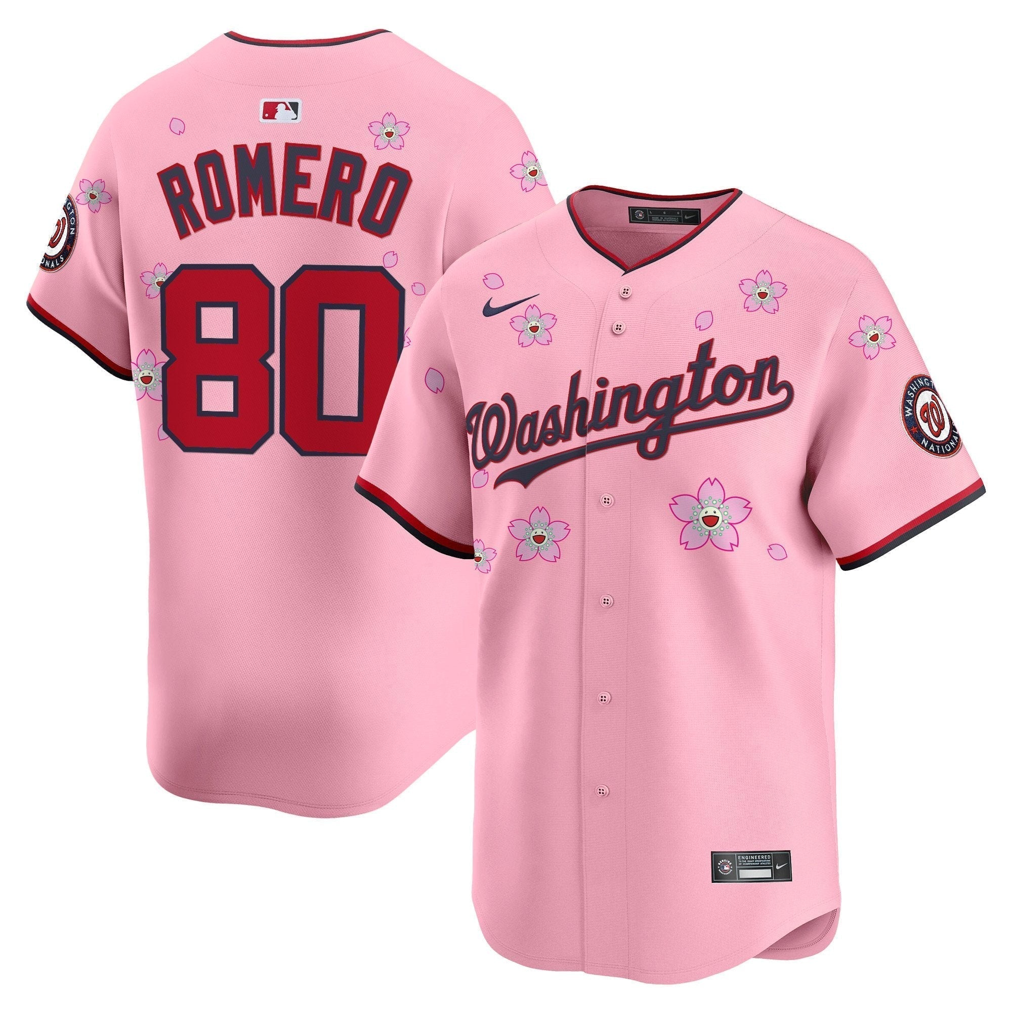 WSH Cherry Blossom Vapor Premier Limited Jersey - Stitched
