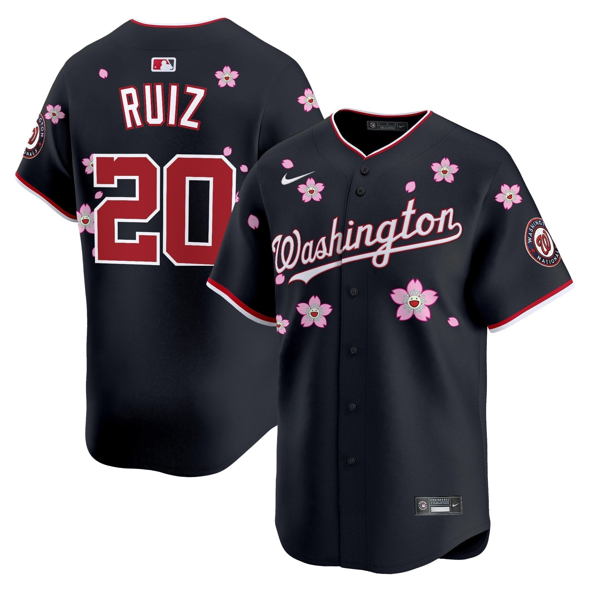 WSH Cherry Blossom Vapor Premier Limited Jersey - Stitched