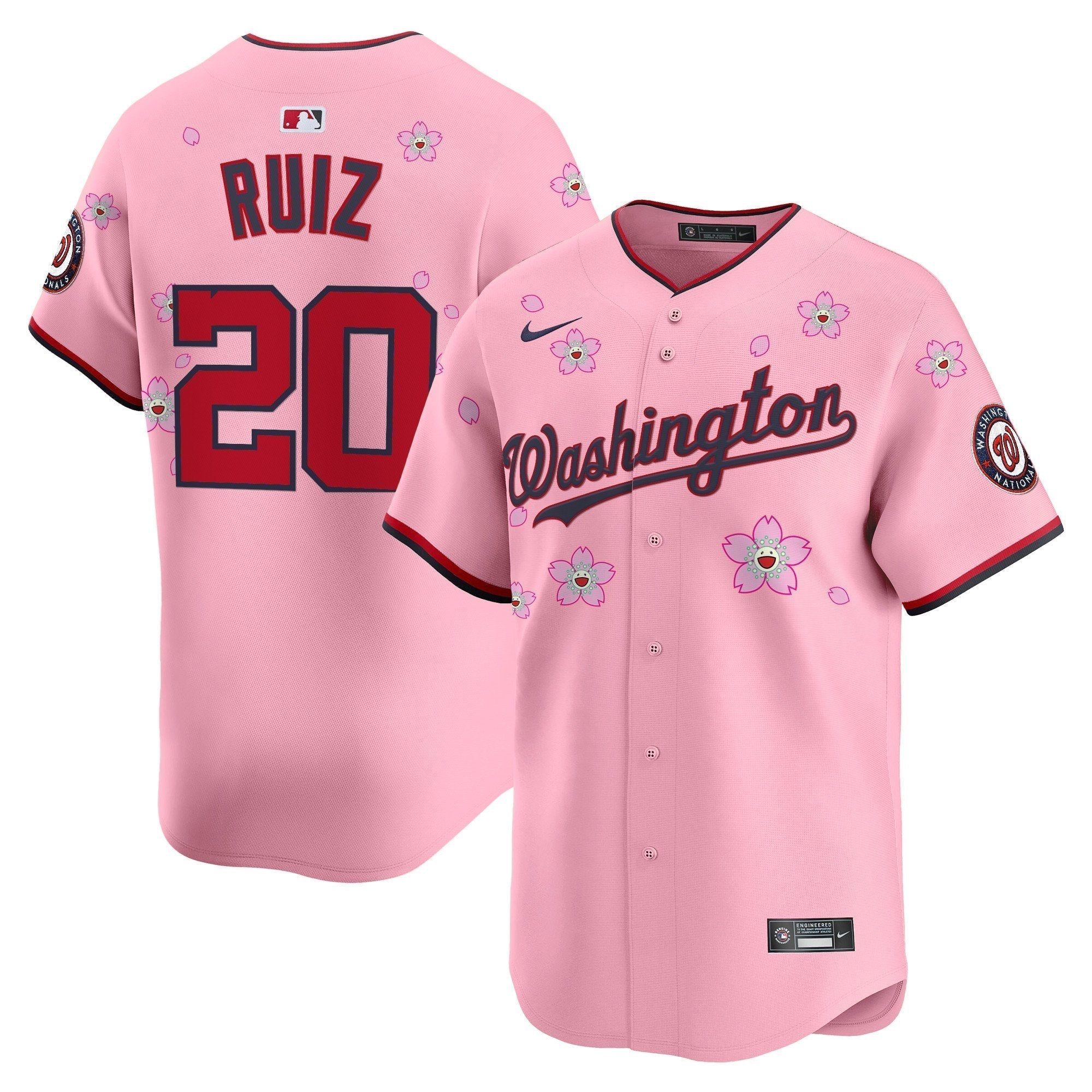WSH Cherry Blossom Vapor Premier Limited Jersey - Stitched