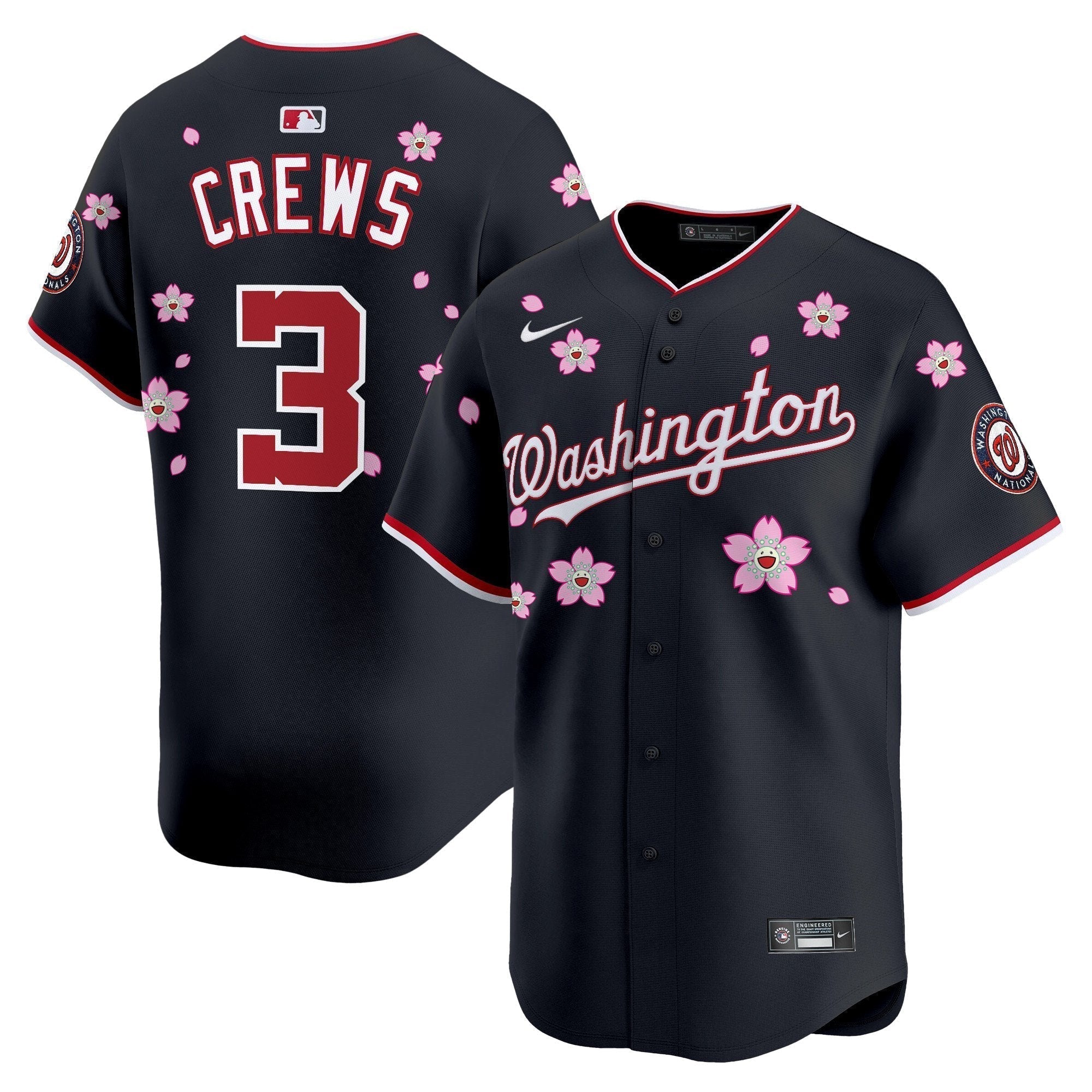 WSH Cherry Blossom Vapor Premier Limited Jersey - Stitched