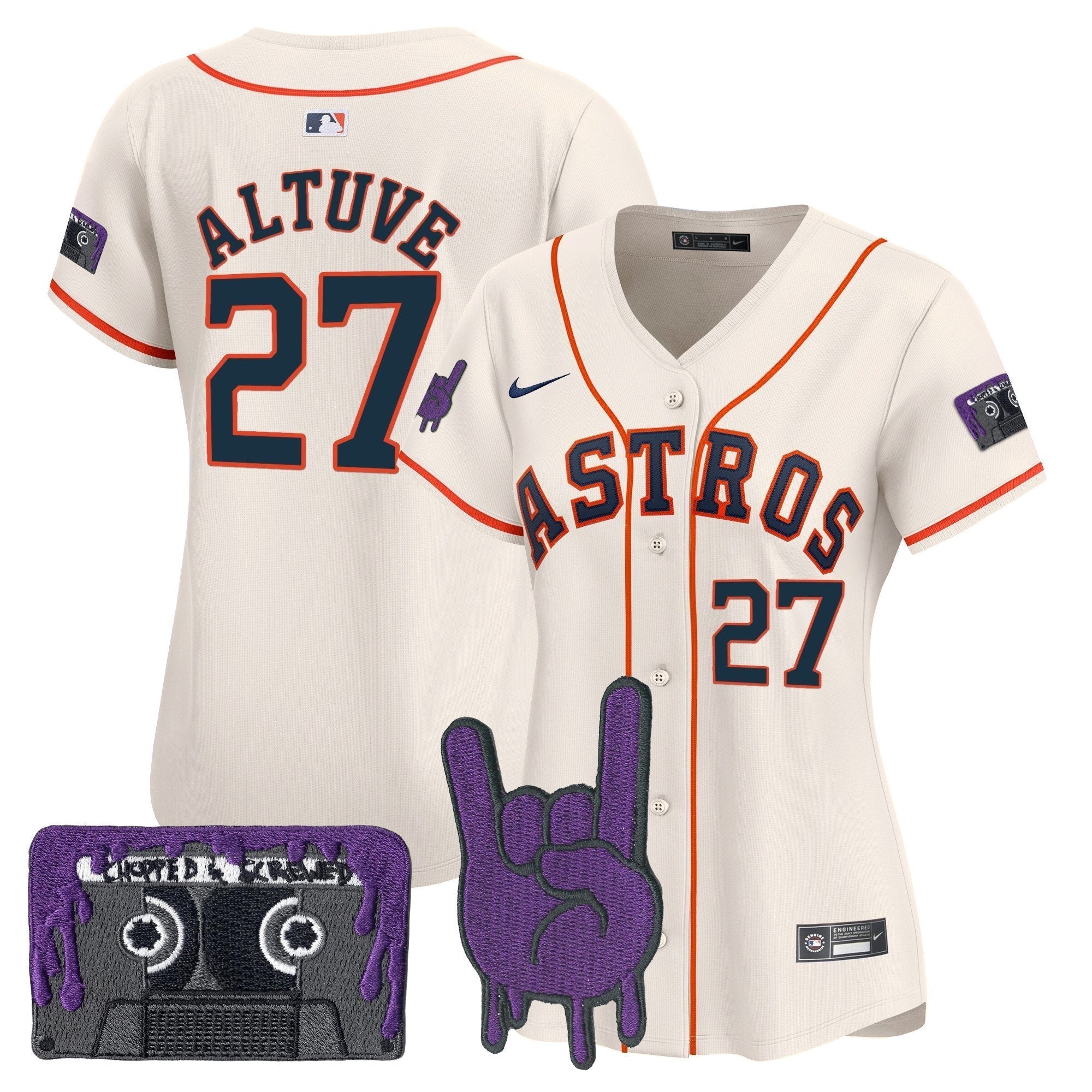 Women's HOU DJ Screw Patch Vapor Premier Limited Jersey - Stitched