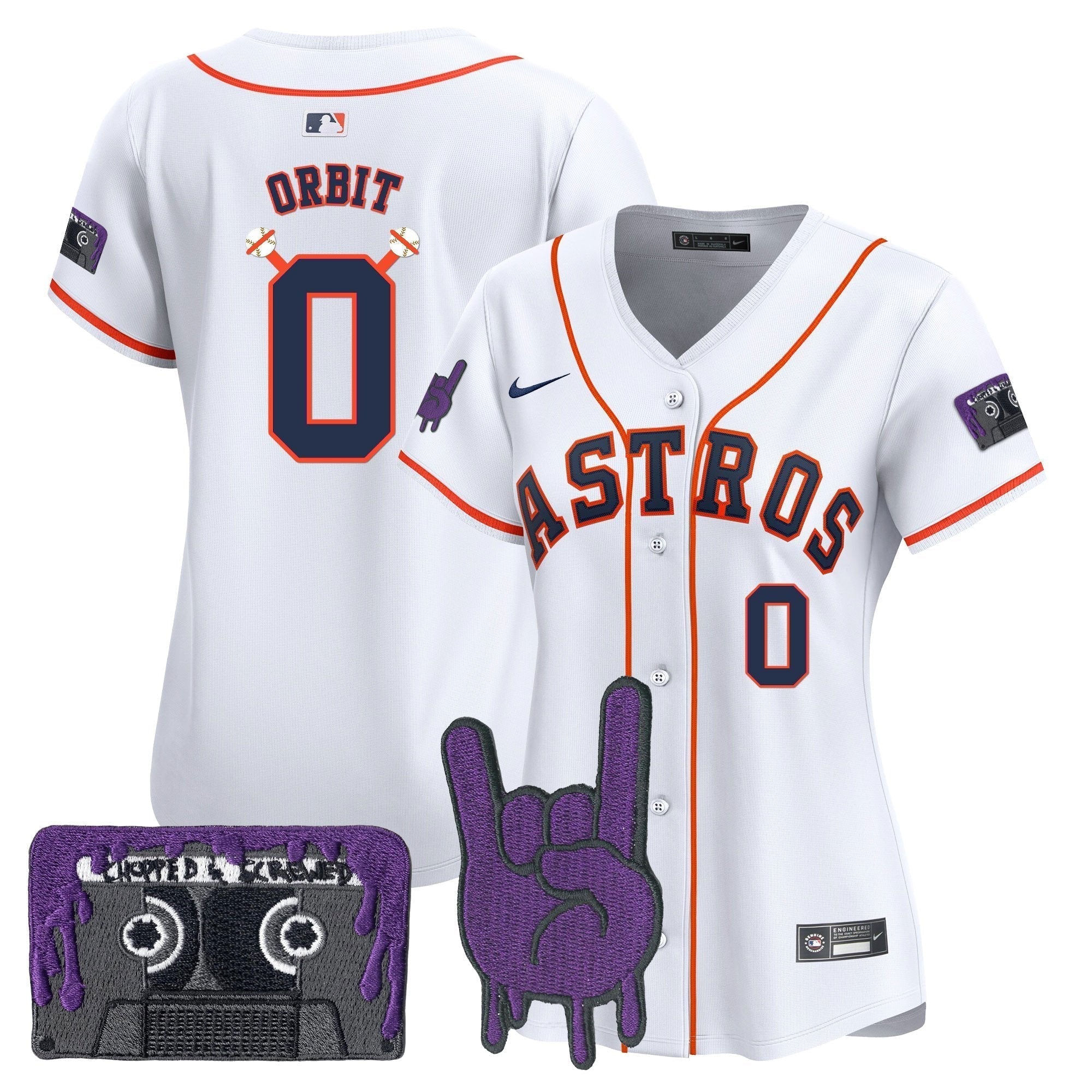 Women's HOU DJ Screw Patch Vapor Premier Limited Jersey - Stitched