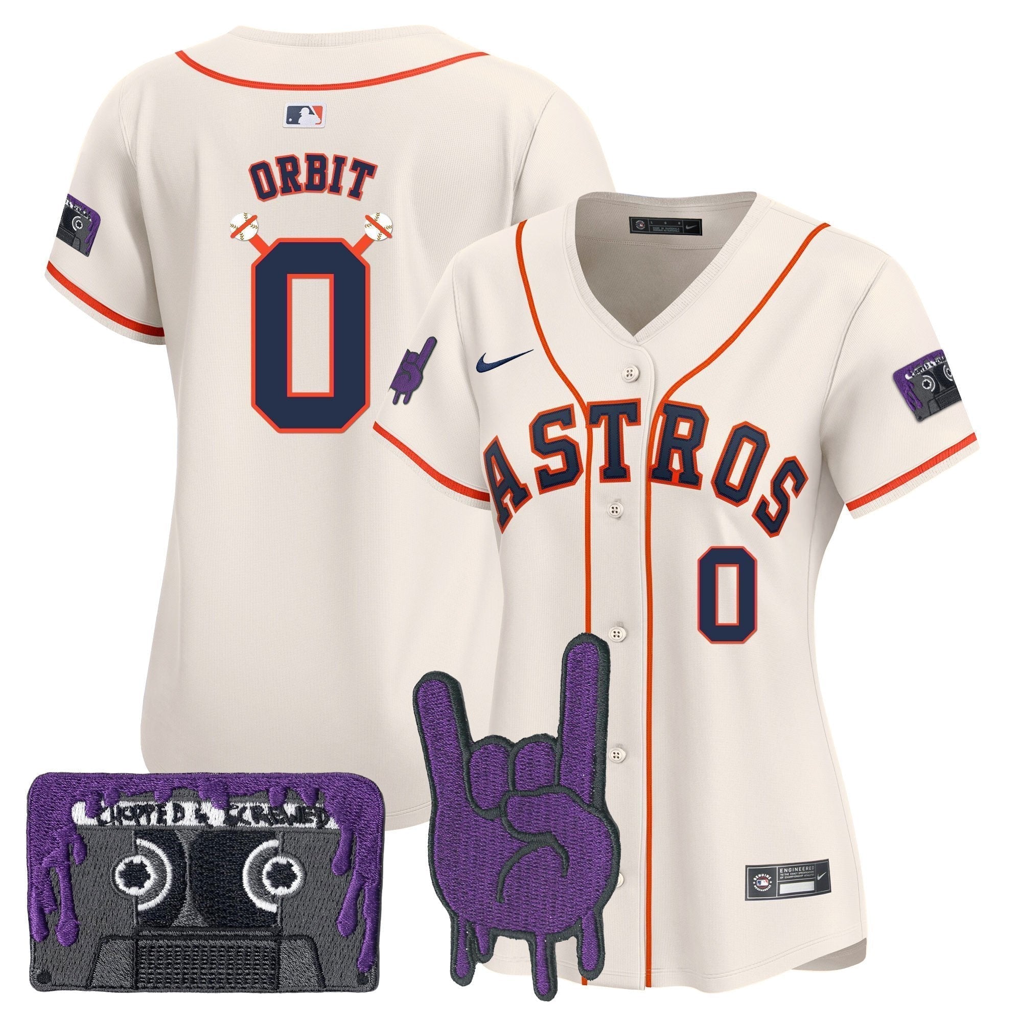Women's HOU DJ Screw Patch Vapor Premier Limited Jersey - Stitched