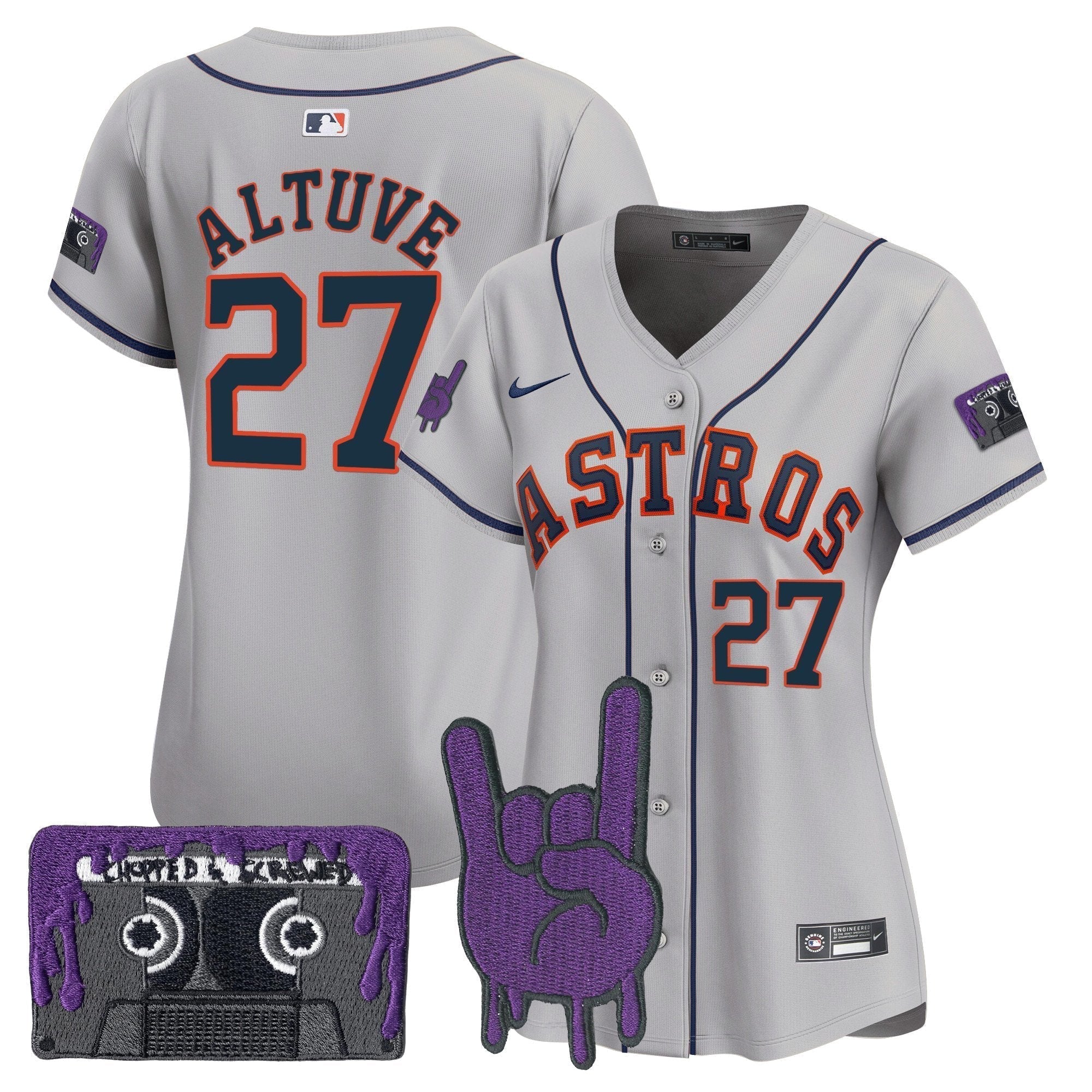 Women's HOU DJ Screw Patch Vapor Premier Limited Jersey - Stitched