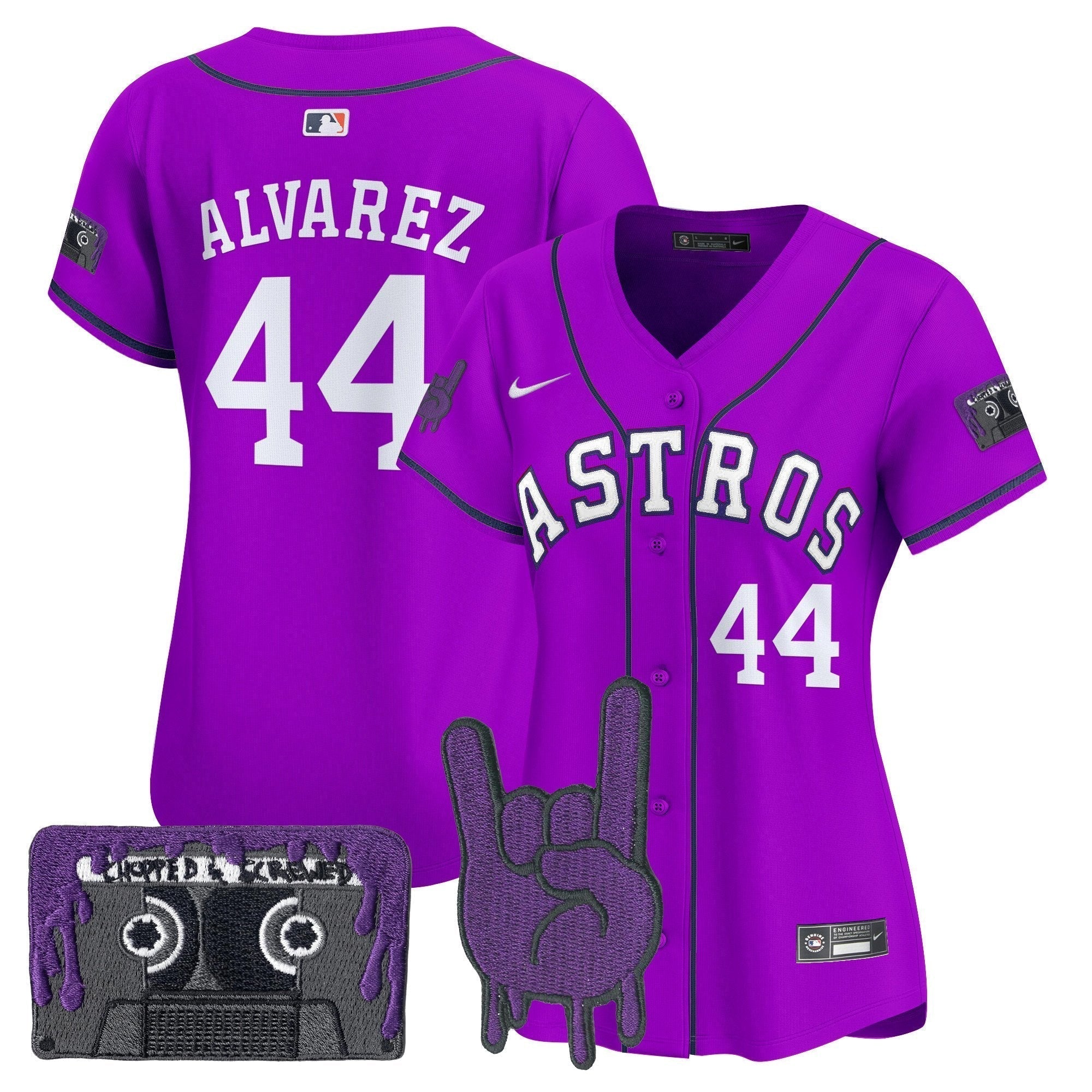 Women's HOU DJ Screw Patch Vapor Premier Limited Jersey - Stitched
