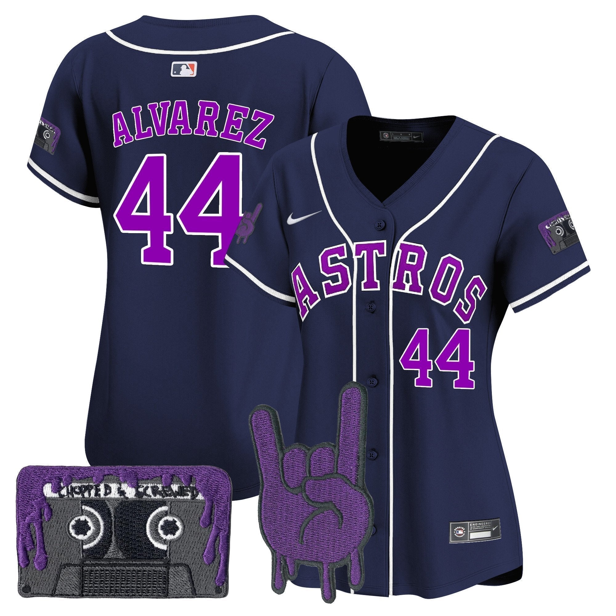 Women's HOU DJ Screw Patch Vapor Premier Limited Jersey - Stitched