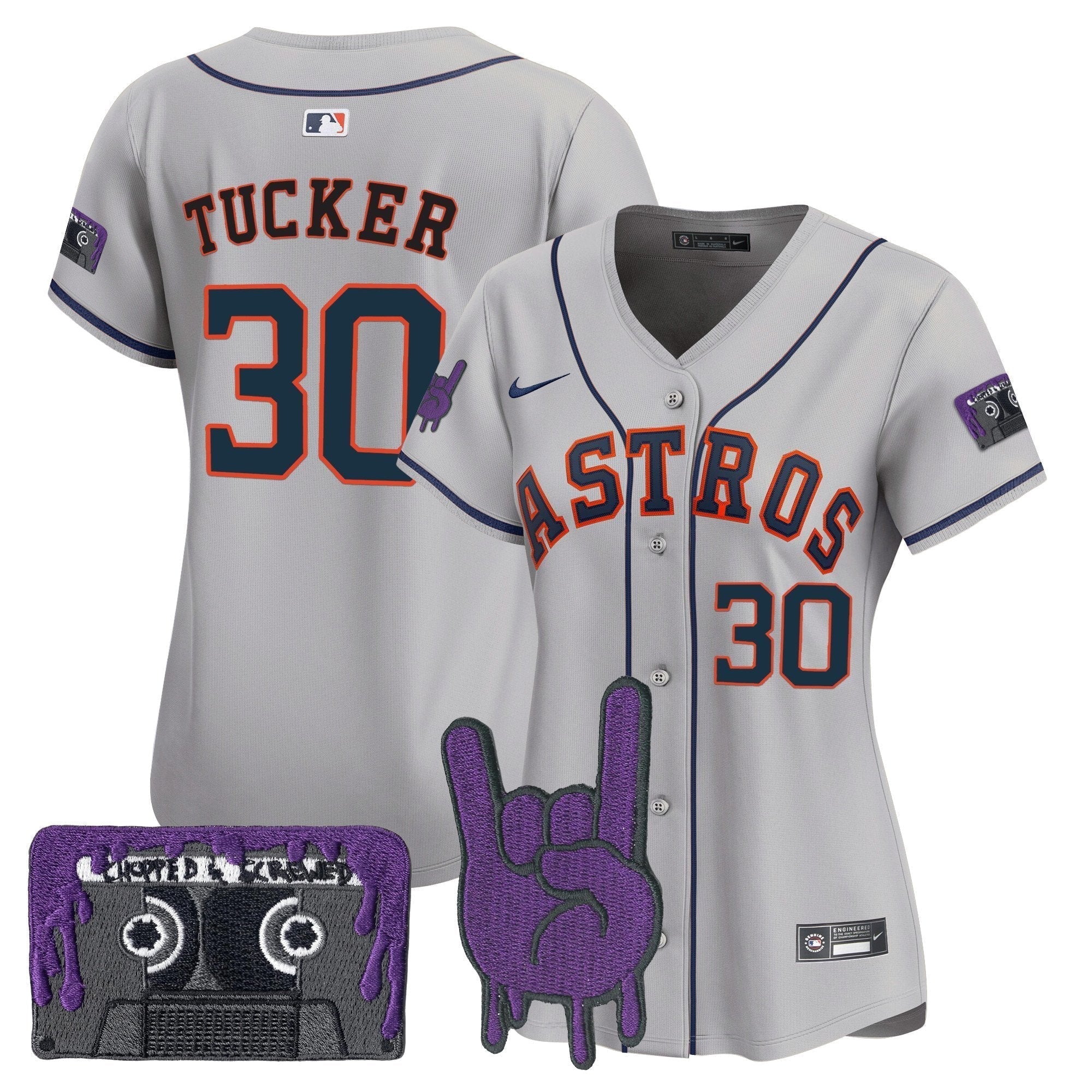 Women's HOU DJ Screw Patch Vapor Premier Limited Jersey - Stitched