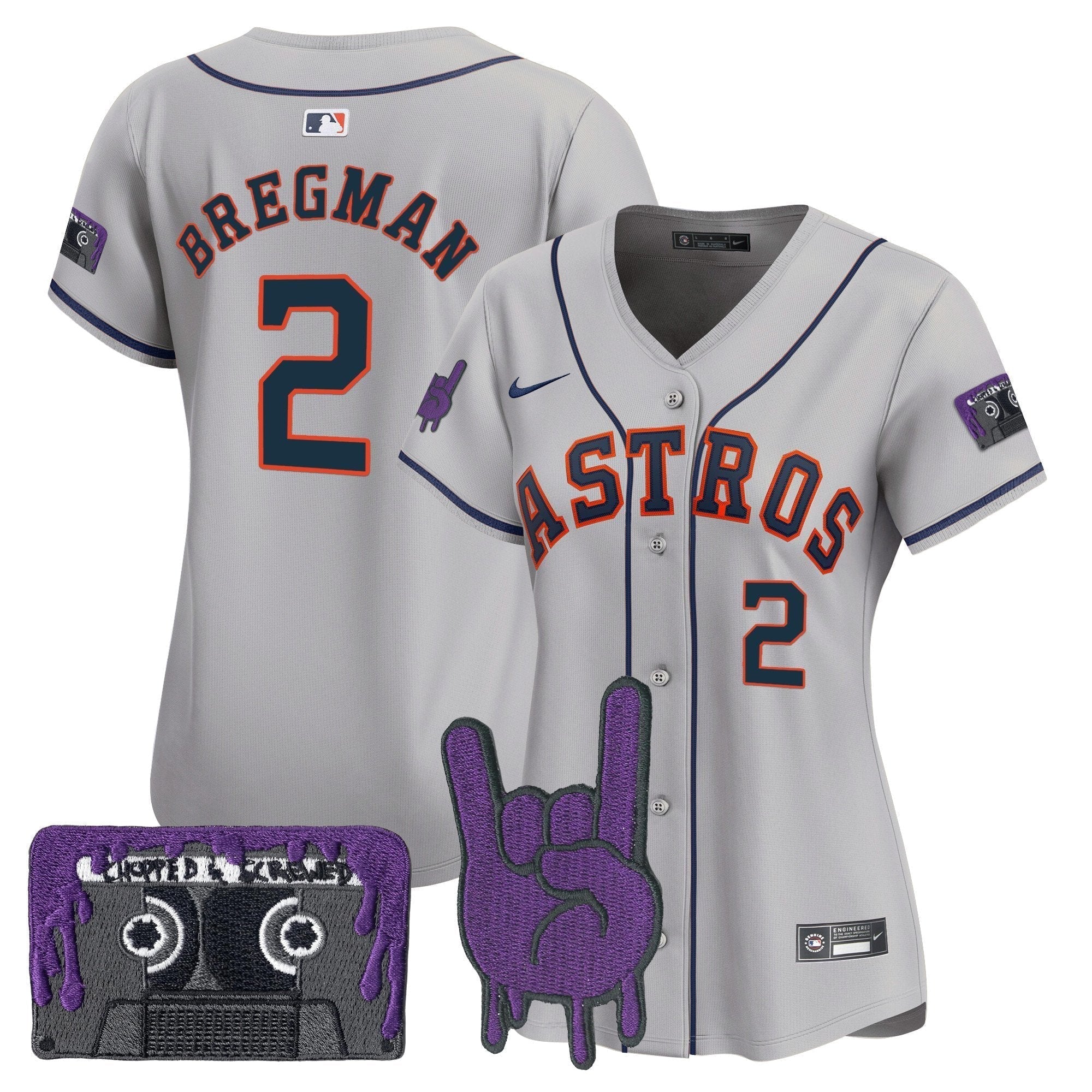 Women's HOU DJ Screw Patch Vapor Premier Limited Jersey - Stitched
