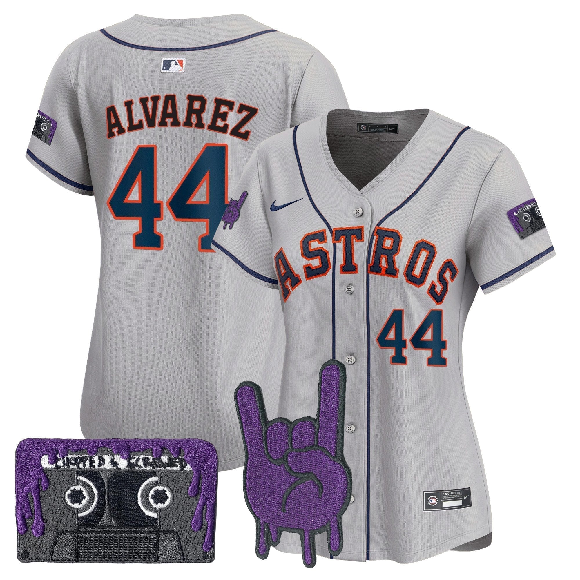 Women's HOU DJ Screw Patch Vapor Premier Limited Jersey - Stitched