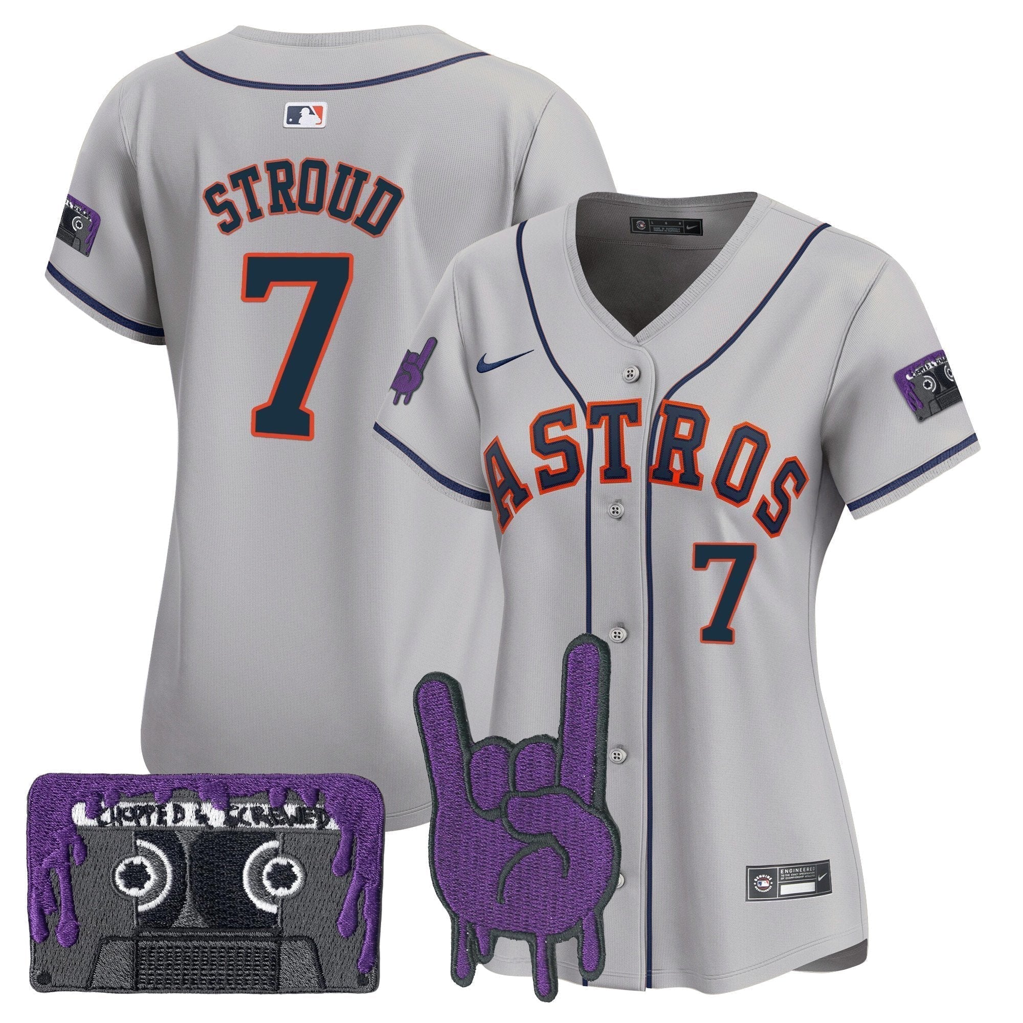 Women's HOU DJ Screw Patch Vapor Premier Limited Jersey - Stitched