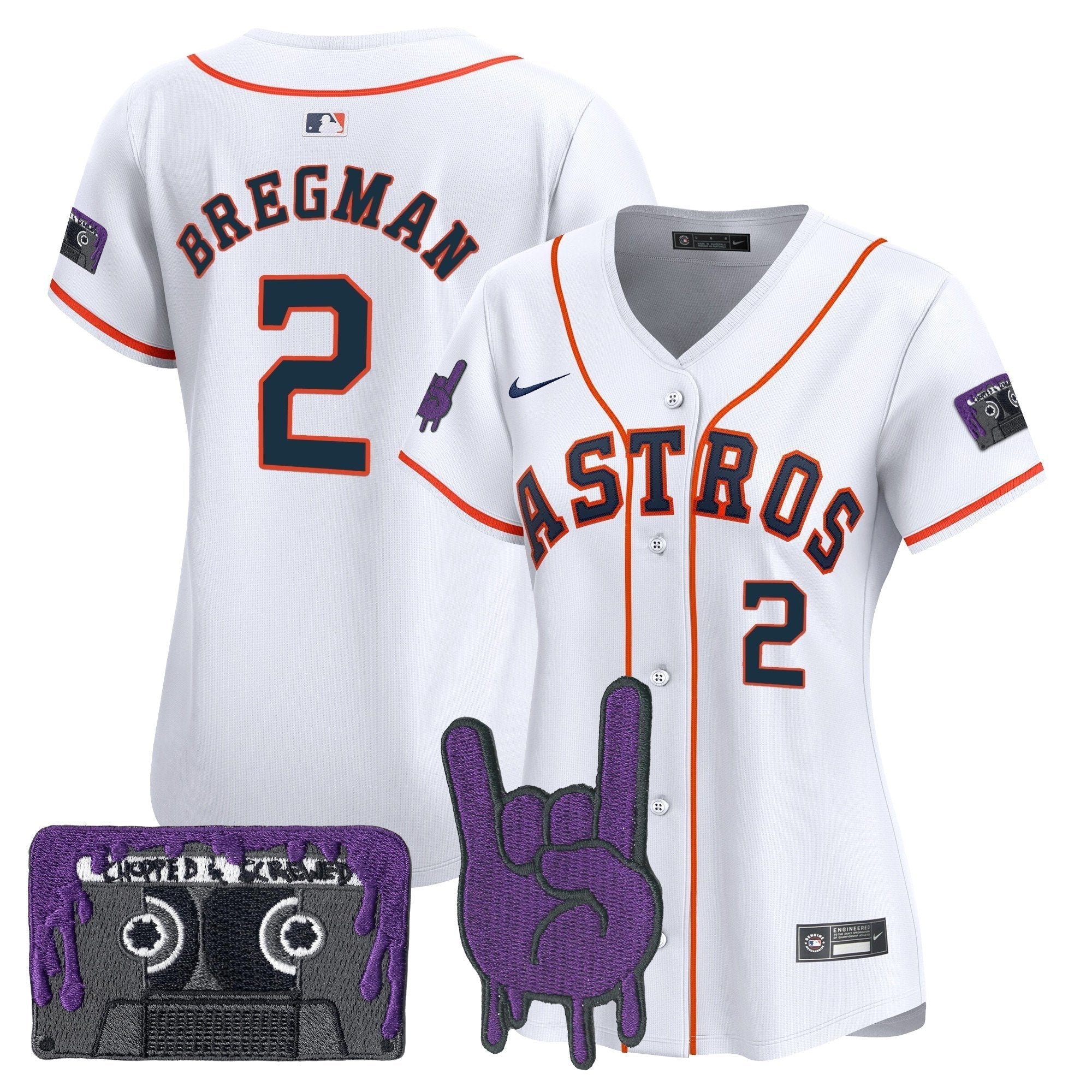 Women's HOU DJ Screw Patch Vapor Premier Limited Jersey - Stitched