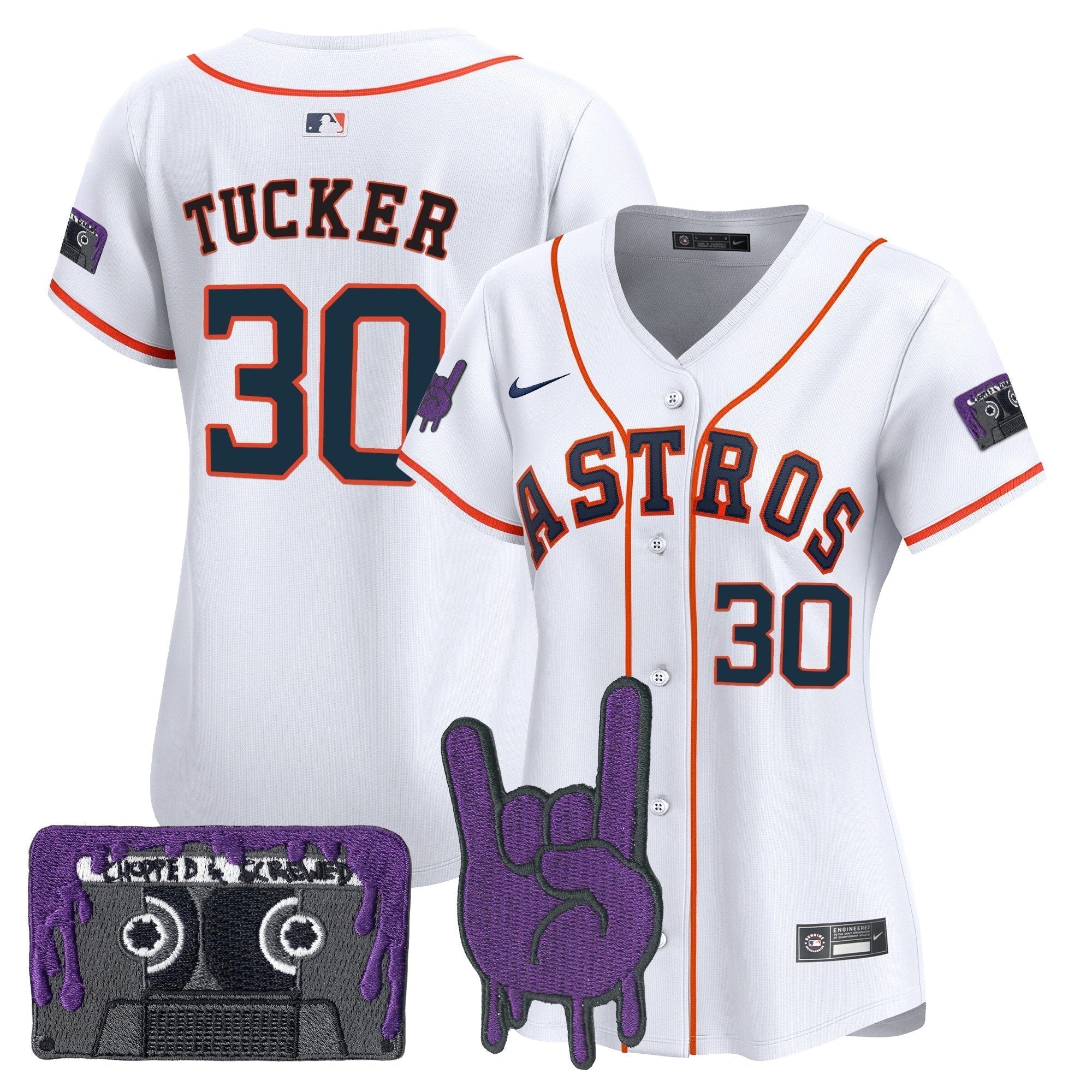 Women's HOU DJ Screw Patch Vapor Premier Limited Jersey - Stitched