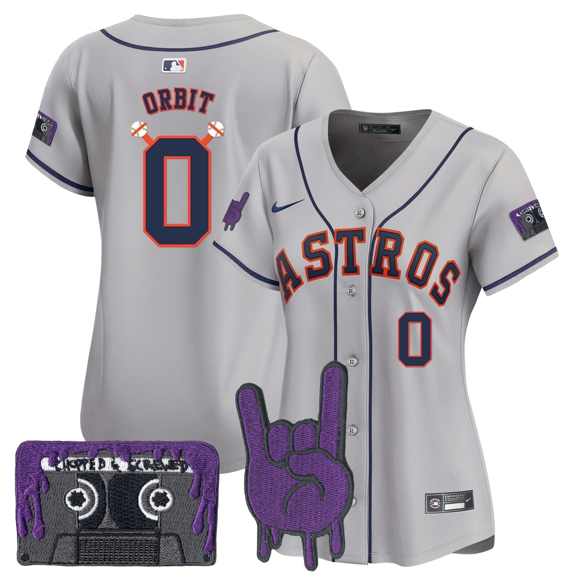 Women's HOU DJ Screw Patch Vapor Premier Limited Jersey - Stitched