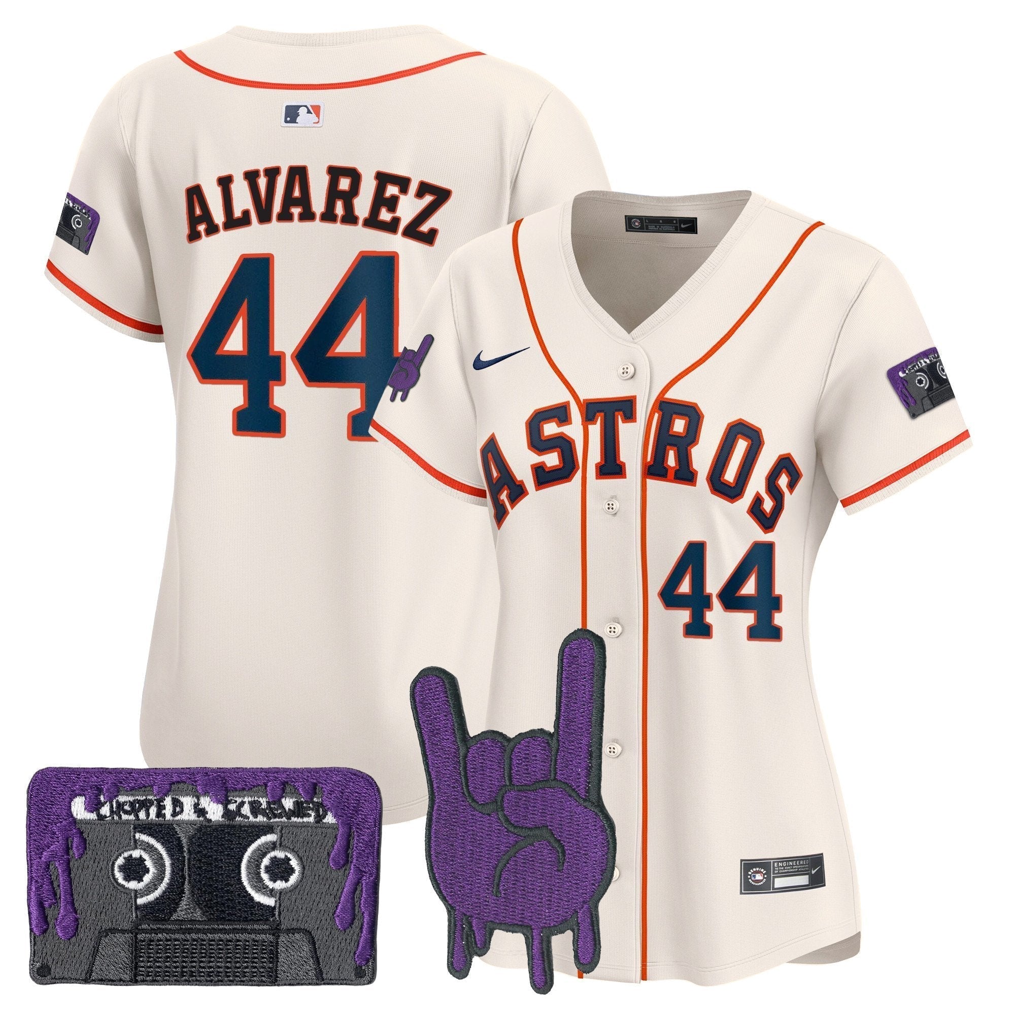 Women's HOU DJ Screw Patch Vapor Premier Limited Jersey - Stitched