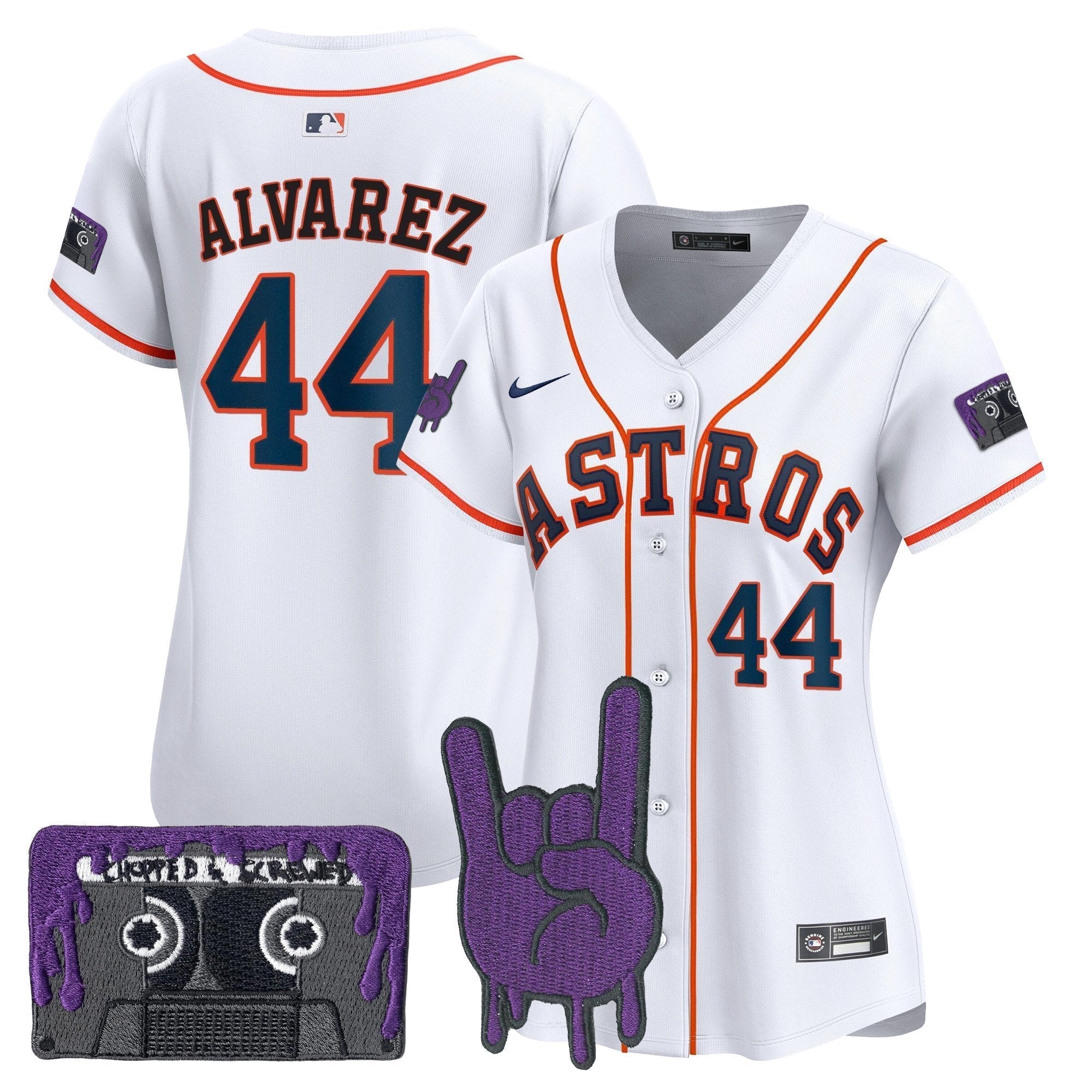 Women's HOU DJ Screw Patch Vapor Premier Limited Jersey - Stitched